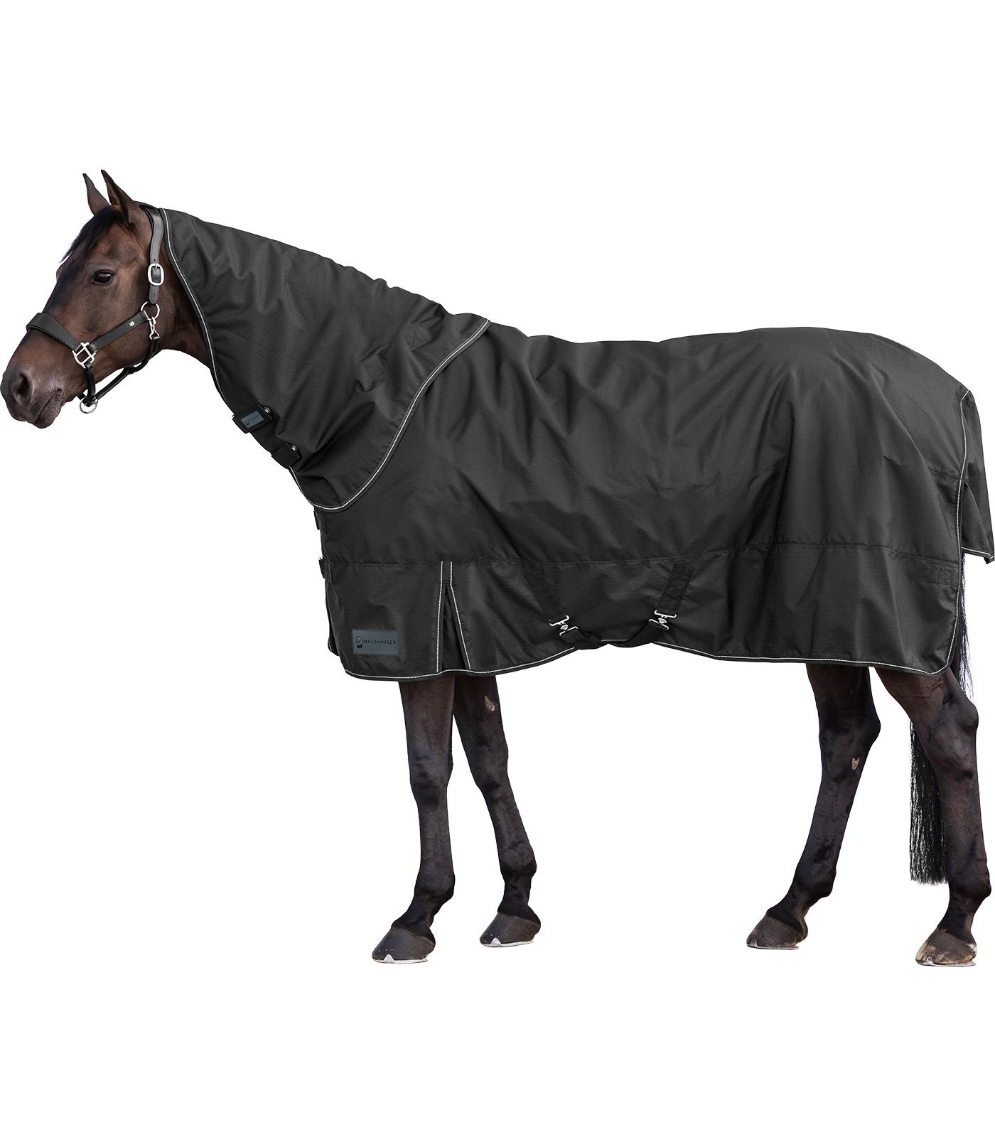 Waldhausen Outdoorhalsteil 600D, 100 g – wasserdicht & atmungsaktiv, schwarz