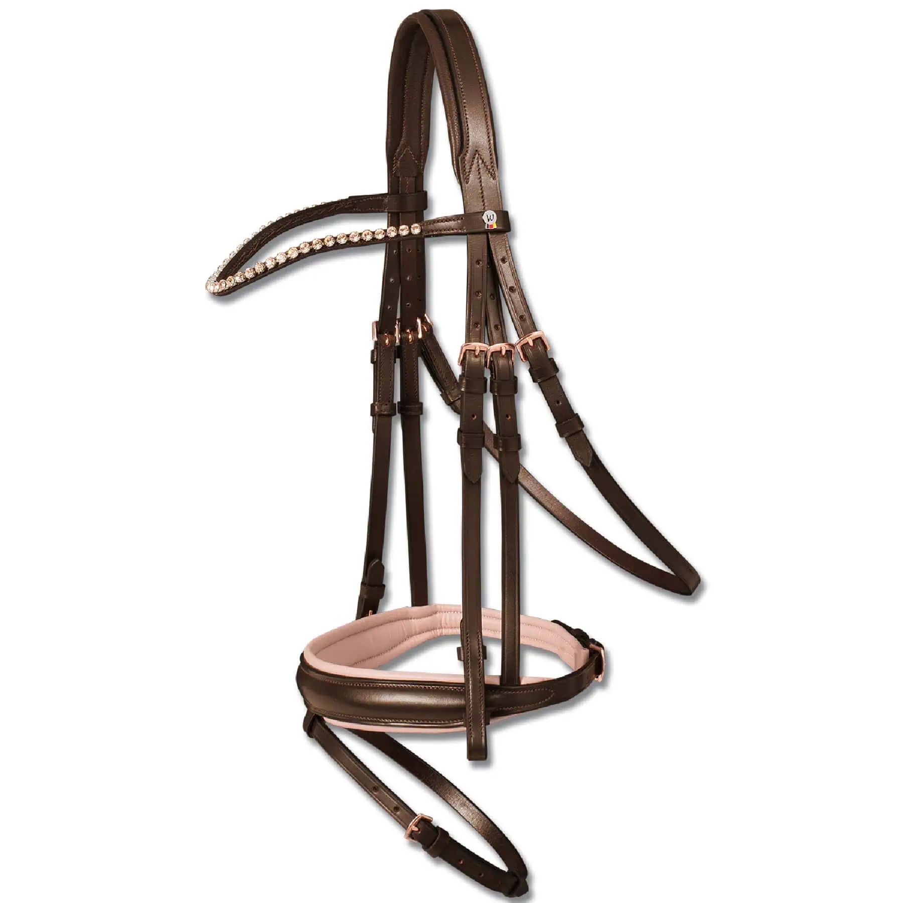 Waldhausen Trensenzaum X-Line Rosé braun, COB
