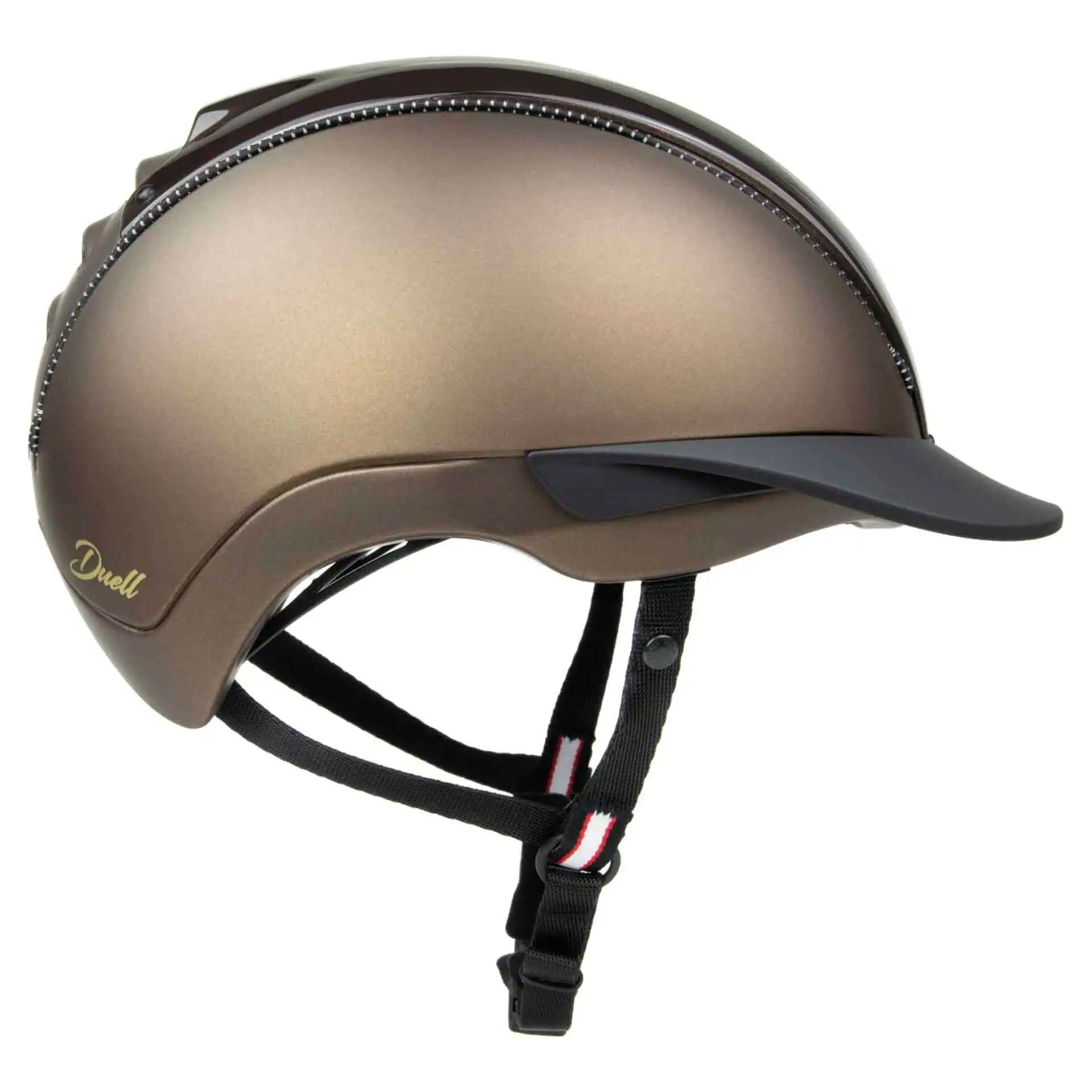 Casco Reithelm DUELL, sportliche Reitkappe mit breitem Visier, Seitenansicht