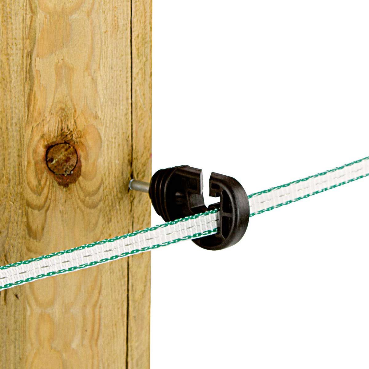 AKO Premium Kombi-Ringisolator, 25er Set, kurze Stütze, im Einsatz, Isolator