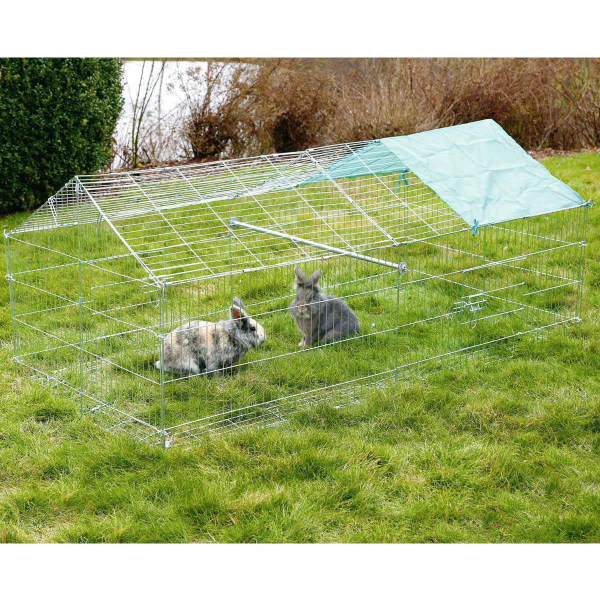Kerbl Recinto da esterno con barriera anti-fuga 180x90x75 cm, in uso