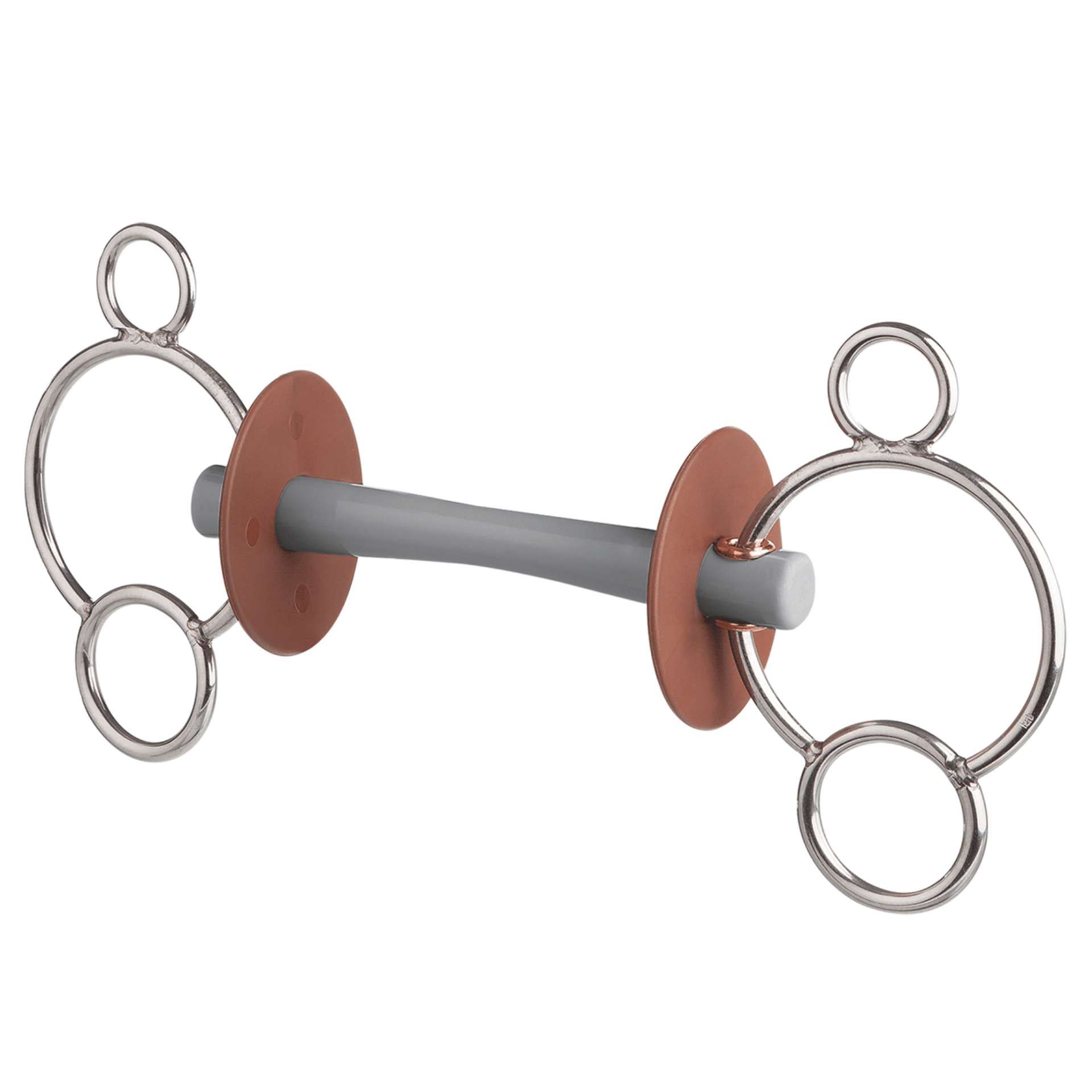 beris 3-Ring Gebiss mit Comfortstange, hart – Kunststoff, maulschonend, 14 cm