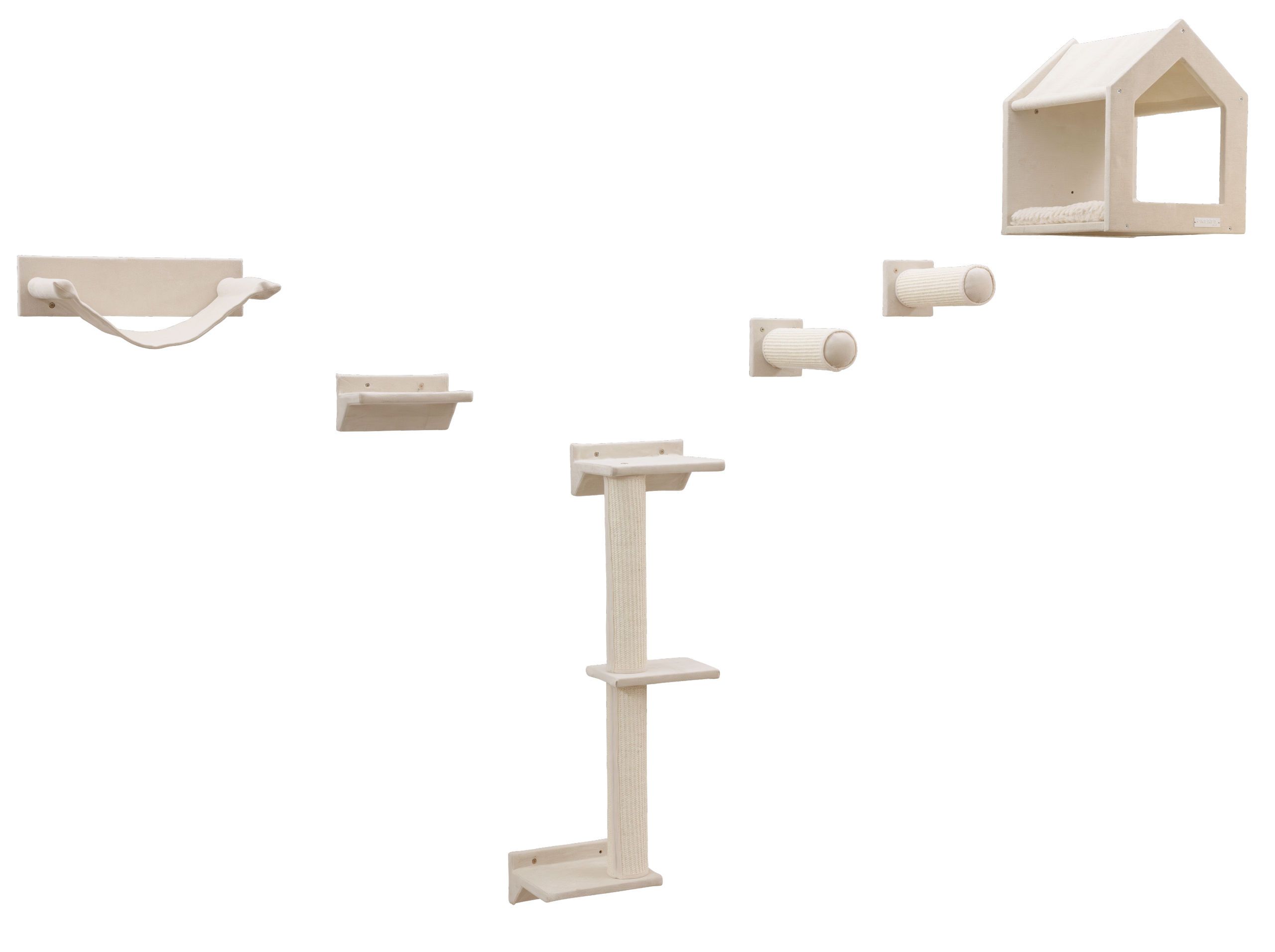 Kerbl Katzen-Kletterwand Monte Falco 10-teilig, beige