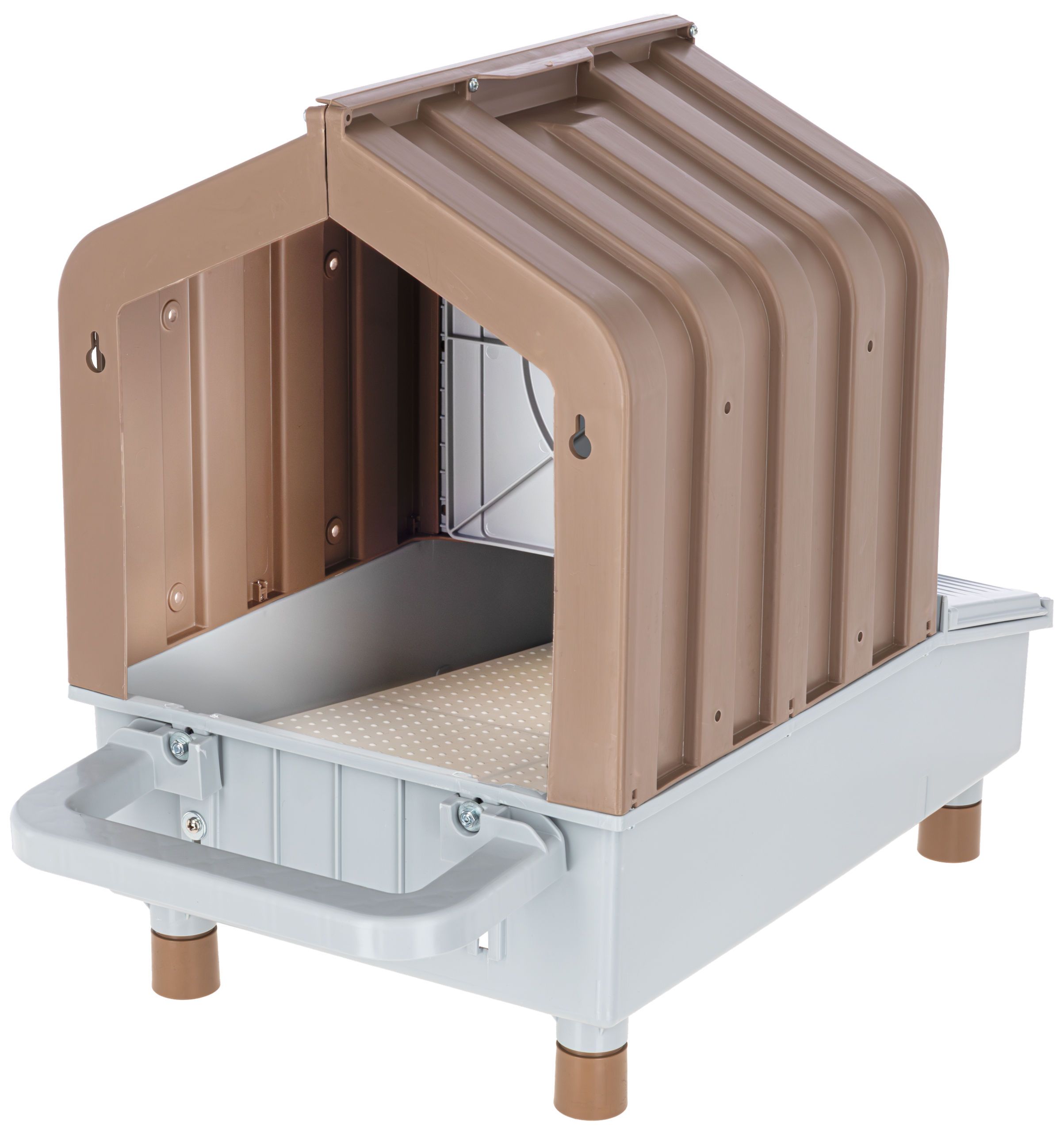 Kerbl Legenest Kunststoff modular, 2in1 für 5 Hühner, Seitenansicht