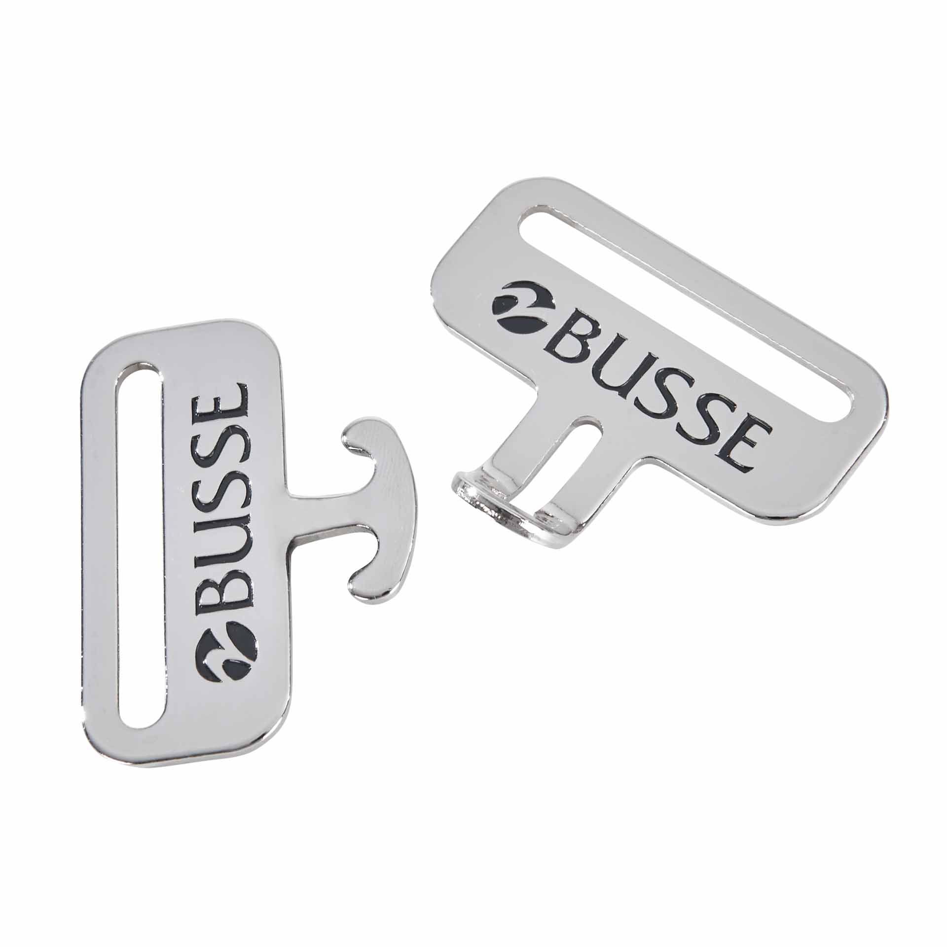 BUSSE Replacement Set Rug T-Closure, 50 mm, silver
