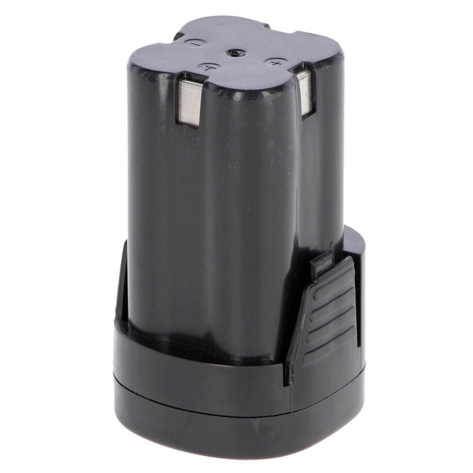 Batteria nera con contatti metallici a vista per utensile elettrico