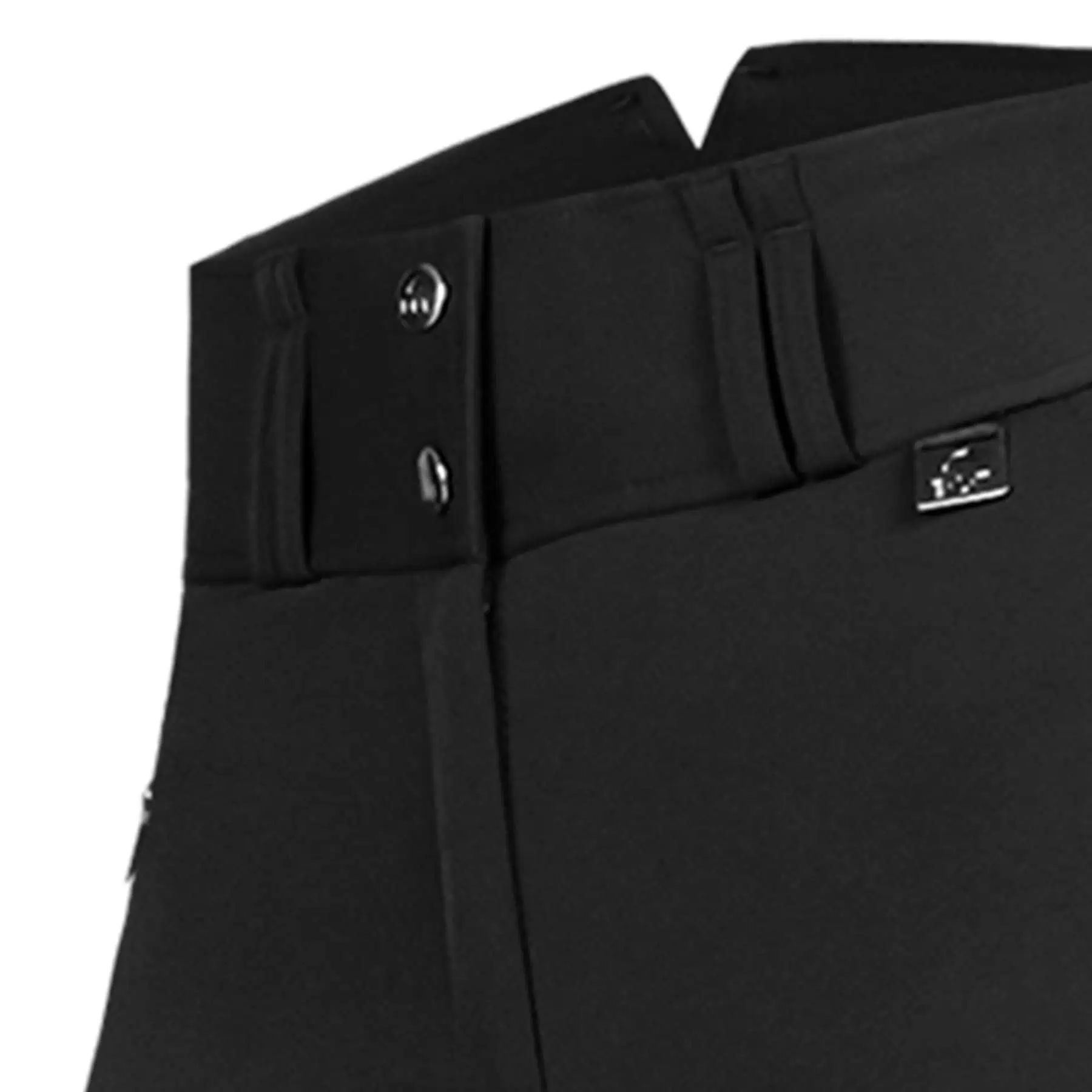 Pantalon d'équitation thermique Mina ELT, fond intégral silicone, noir D42