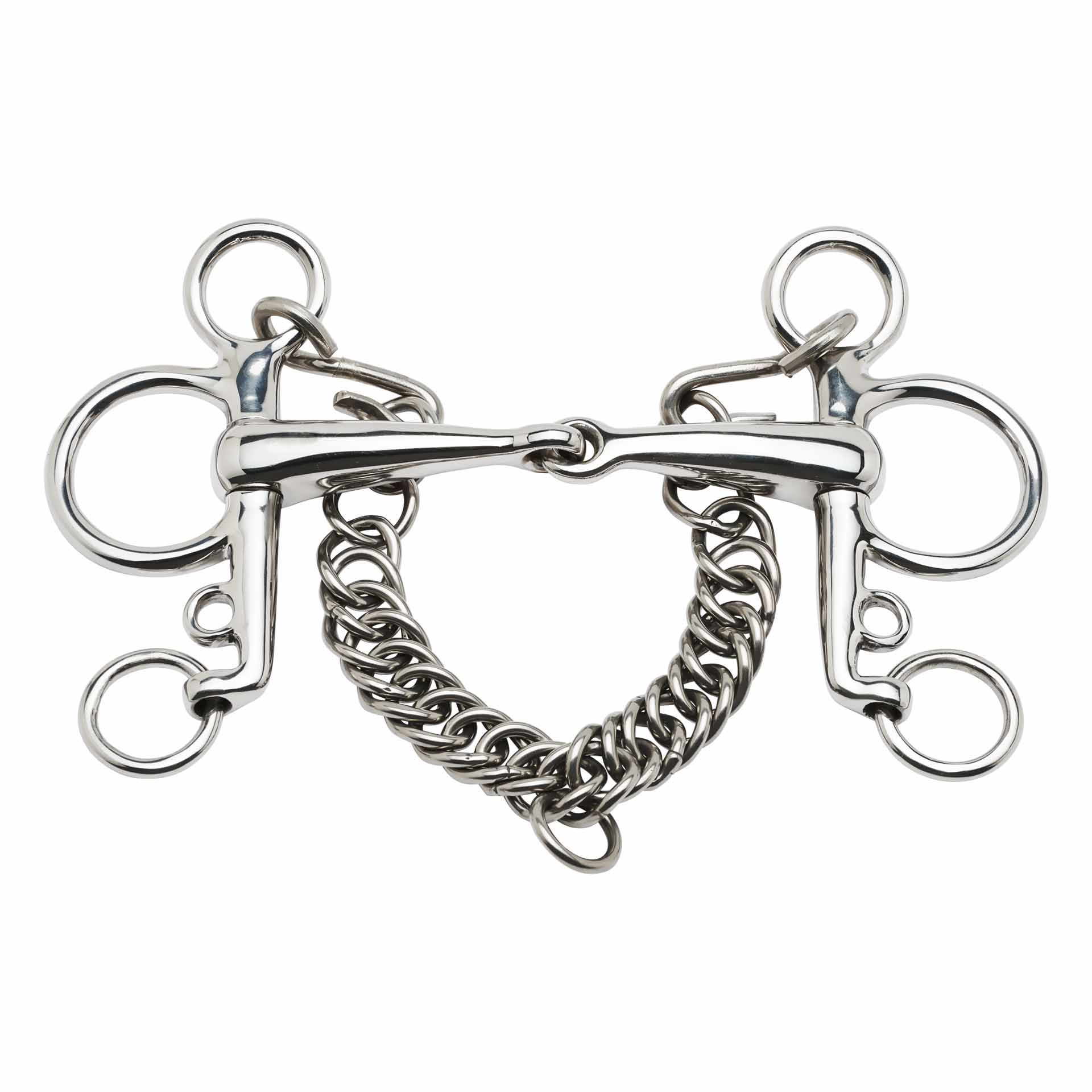 Mors Pelham BUSSE en acier inoxydable, 14 mm, mailles courtes