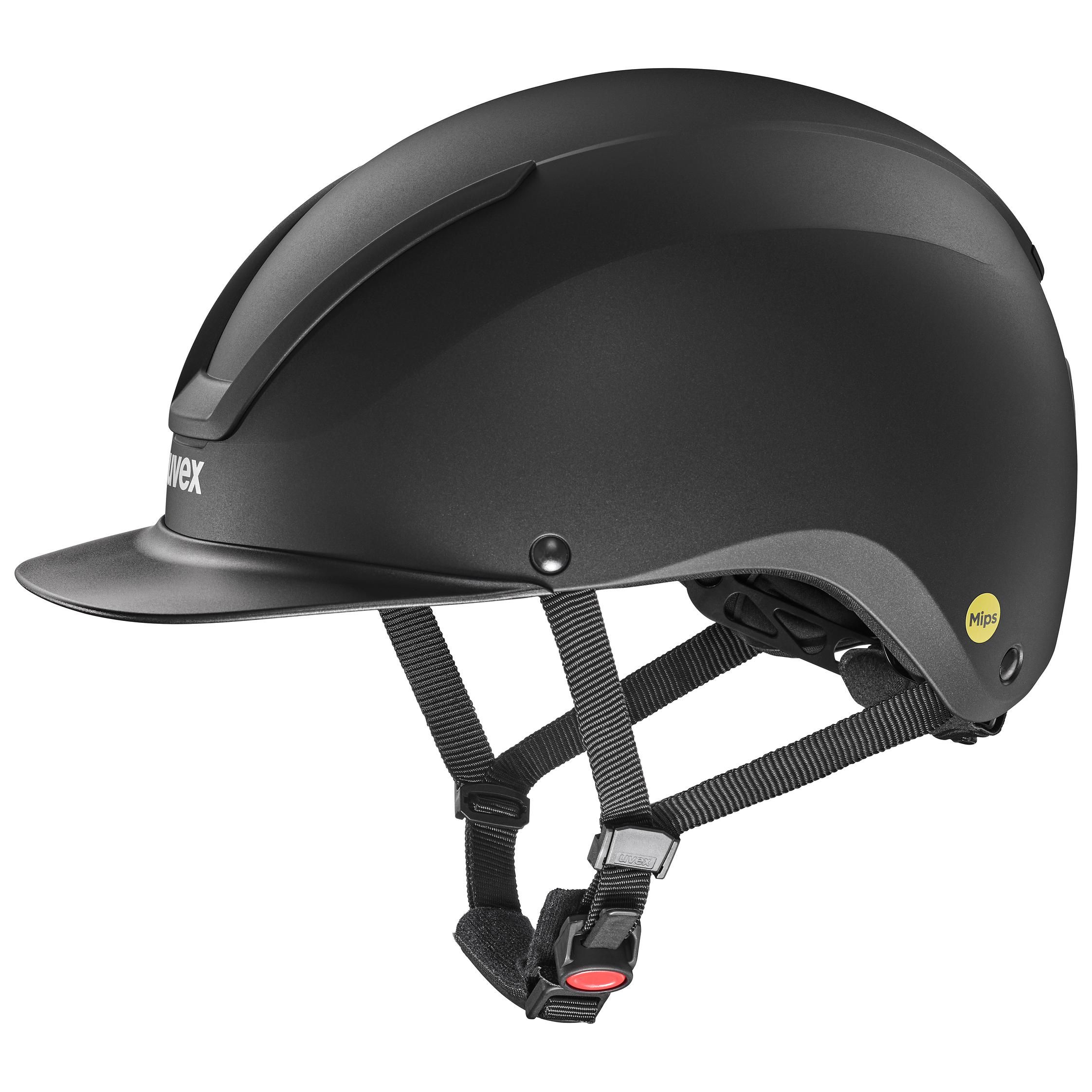 uvex cască de echitație ixxo MIPS, calotă hardshell, EN 1384:2023, negru mat, 53-54 cm