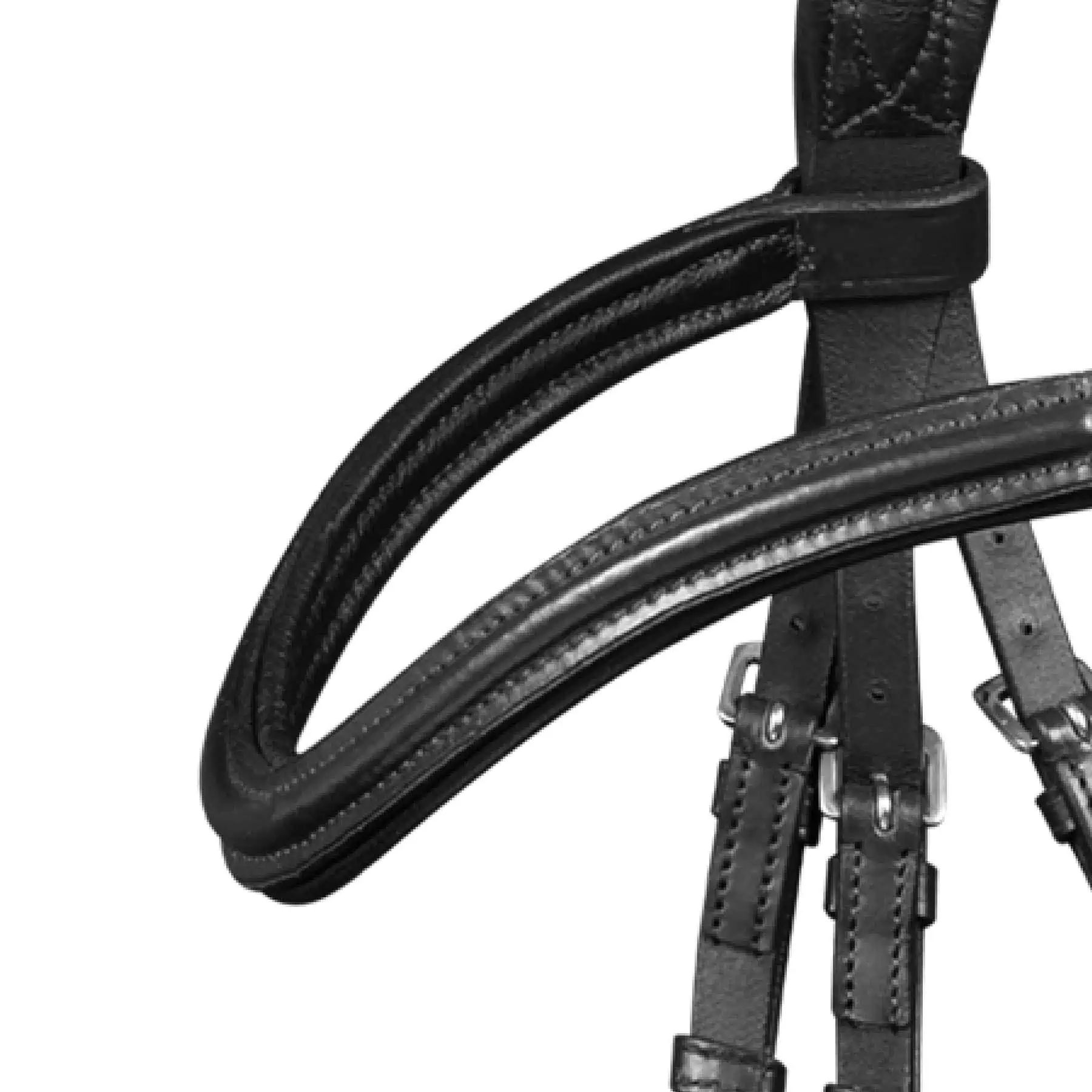 Waldhausen X-line Trensenzaum Hannover, hann. Reithalfter Pony, Detailansicht, Naht