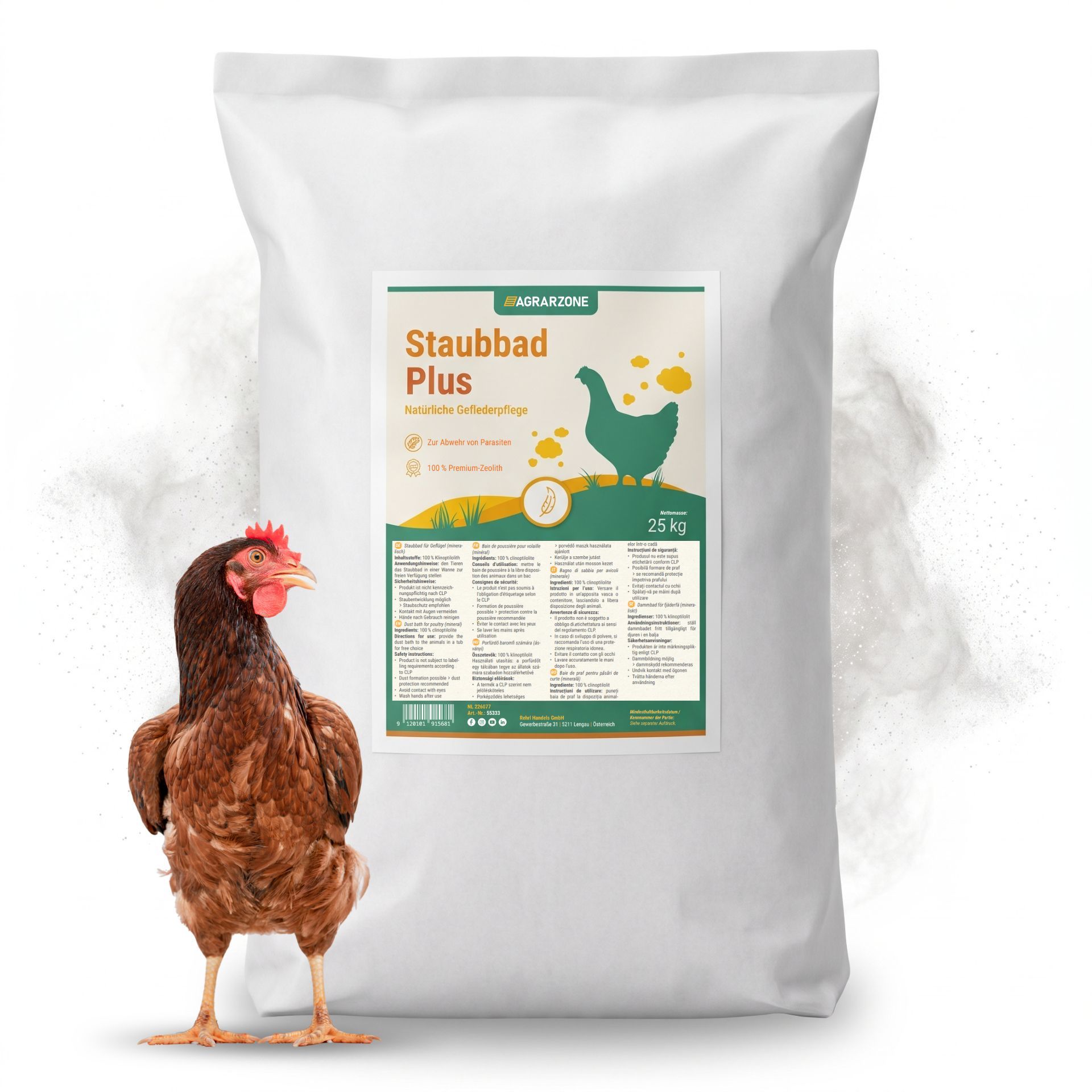 Geflügel, Hühnerfutter, Futtersack, 25 kg, Trockenfutter