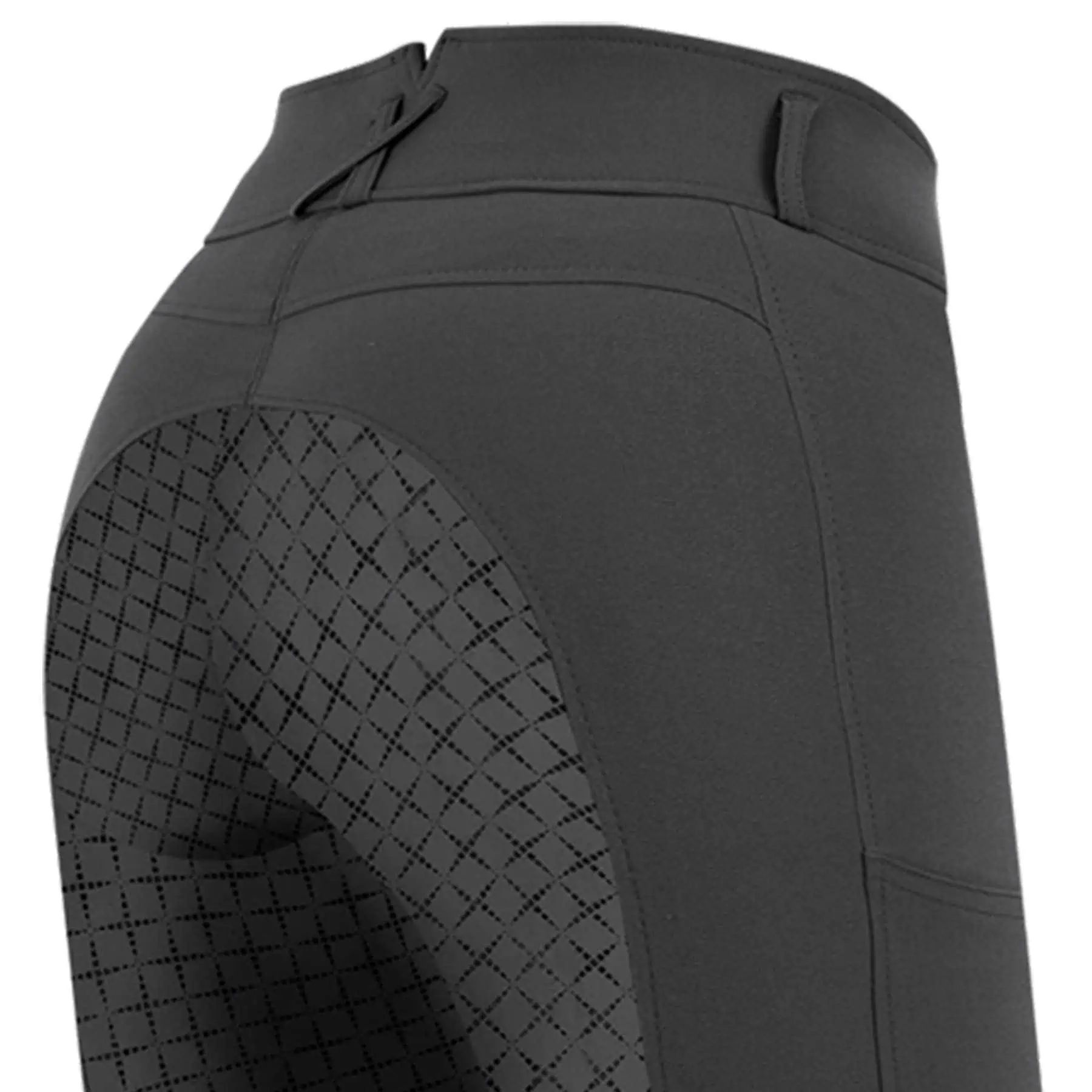 Pantalon d'équitation ELT Micro Sport Silicone Taille Haute, Fond Intégral, asphalte, 42