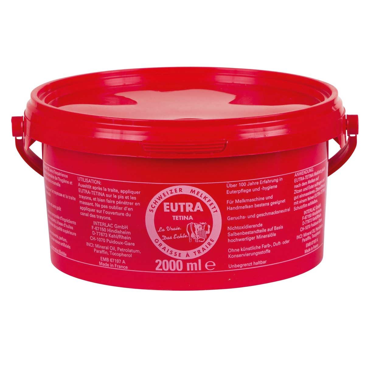 Eutra Tetina Graisse de traite – Soin suisse du pis, 2 l