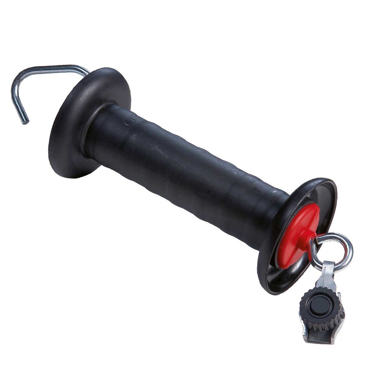 5 x Agrarzone Gate handle black, with hookand rope/wire connector, loose product
