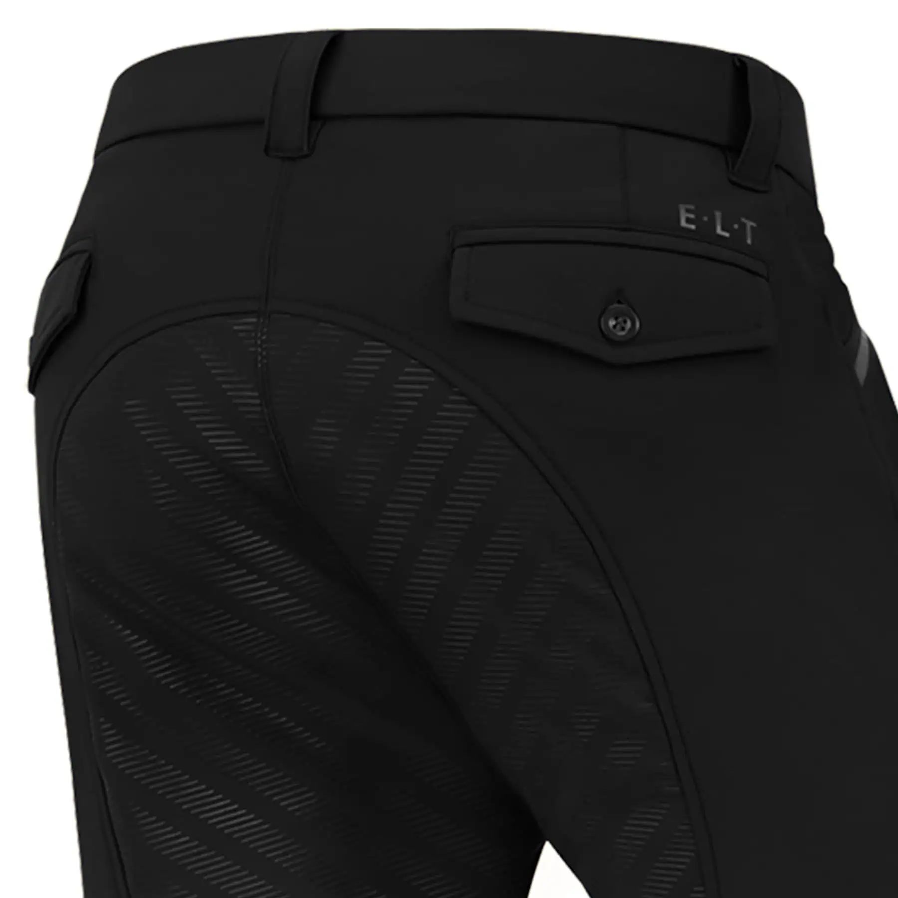 Pantalon d'équitation ELT Marc Silicone, hommes, fond intégral, noir H56