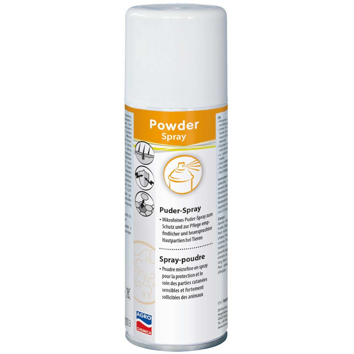 Spray poudre Agrochemica pour le soin de la peau des animaux, 400 ml
