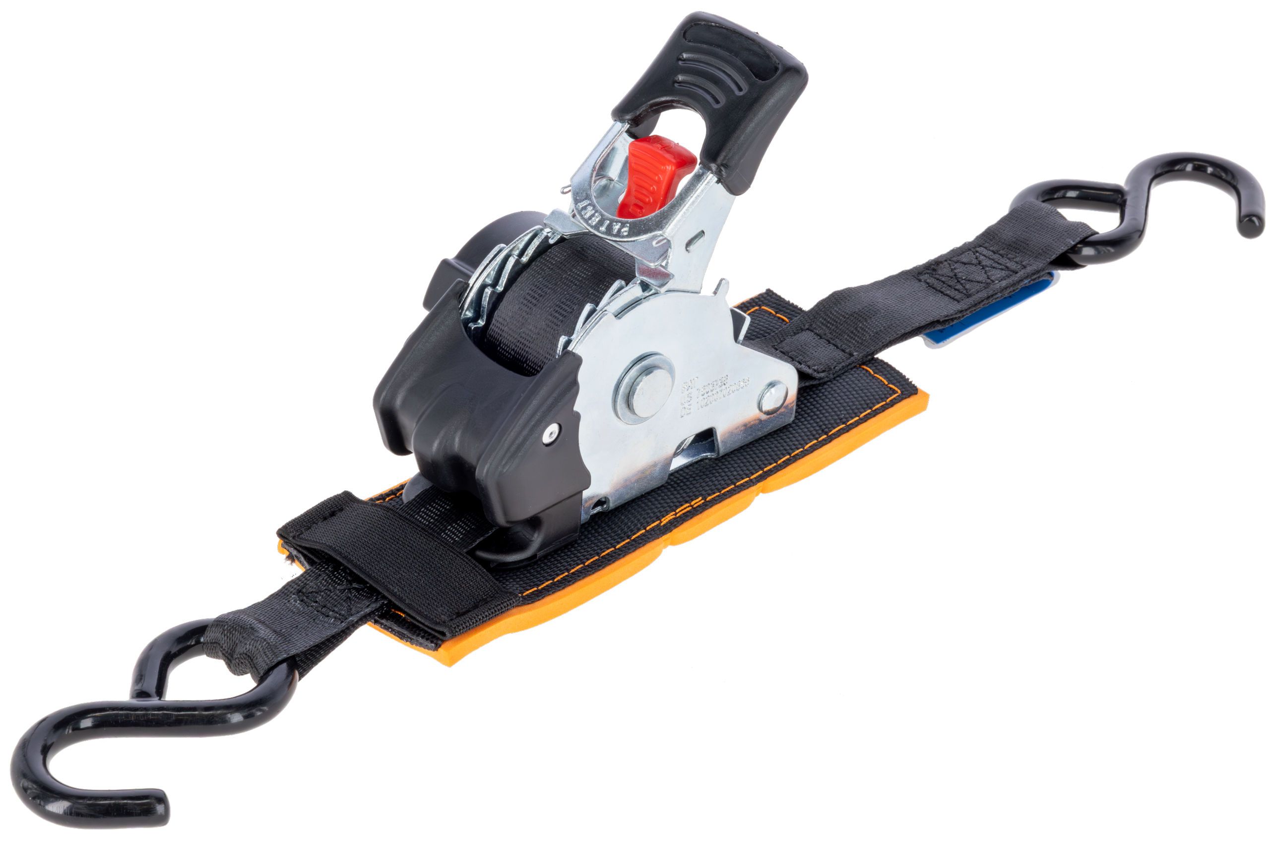 ratchet, strap, staple gun, safety buckle, padded base