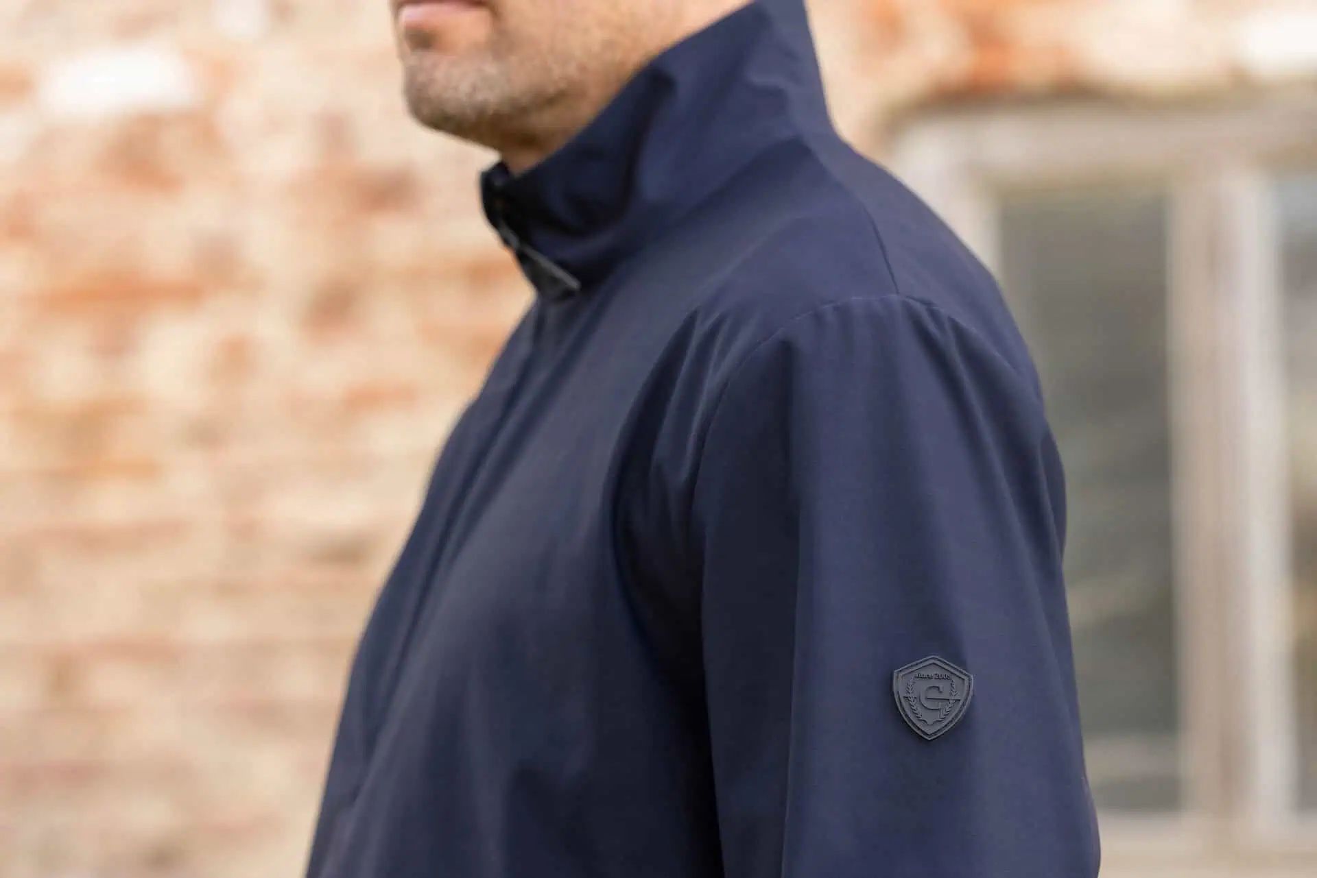 Covalliero Blouson bărbați, bleumarin închis, hidrofug până la 5000 mm, detaliu, logo