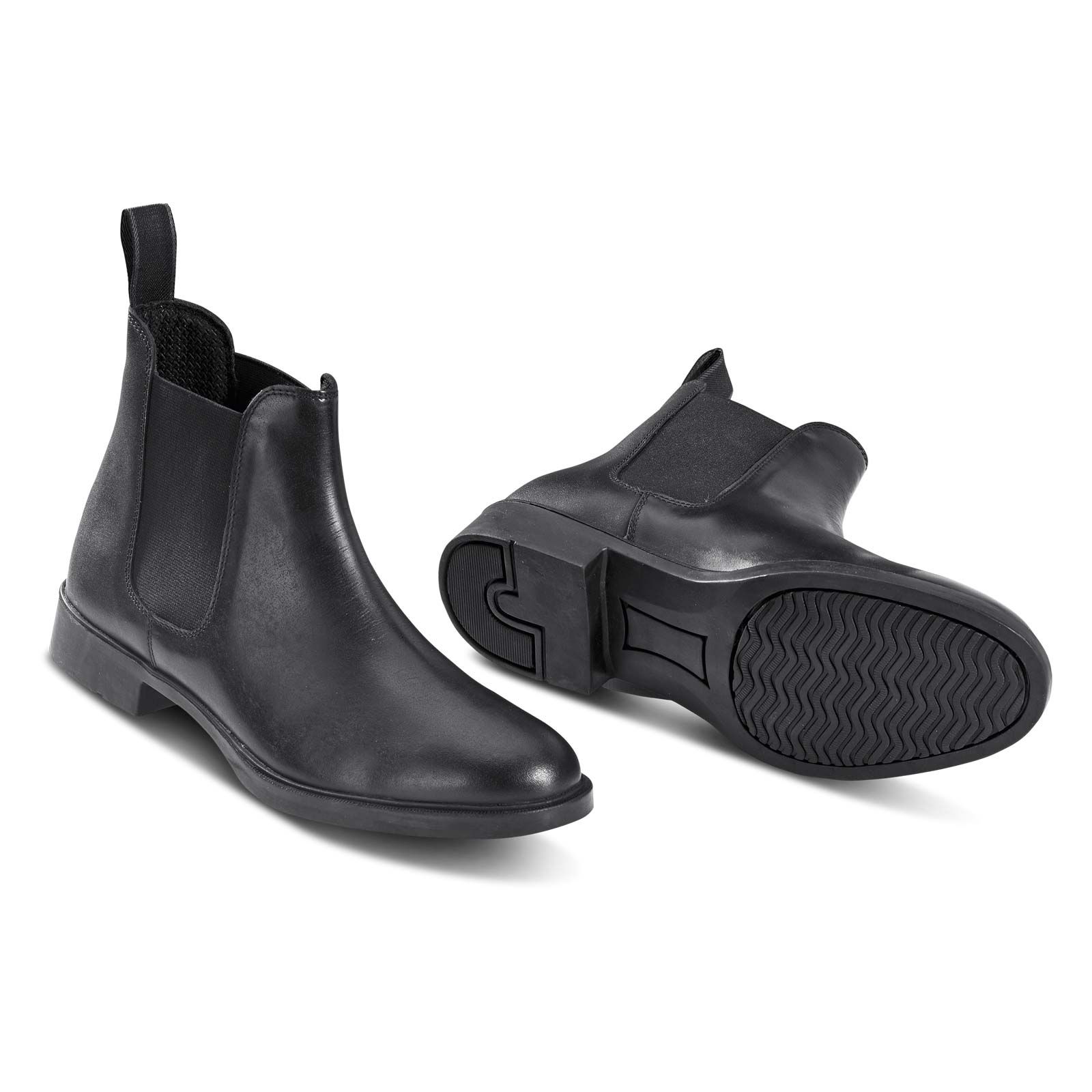 BUSSE Boots Jodhpur CLASSIC cuir véritable noir/marron pour équitation, kit, semelle