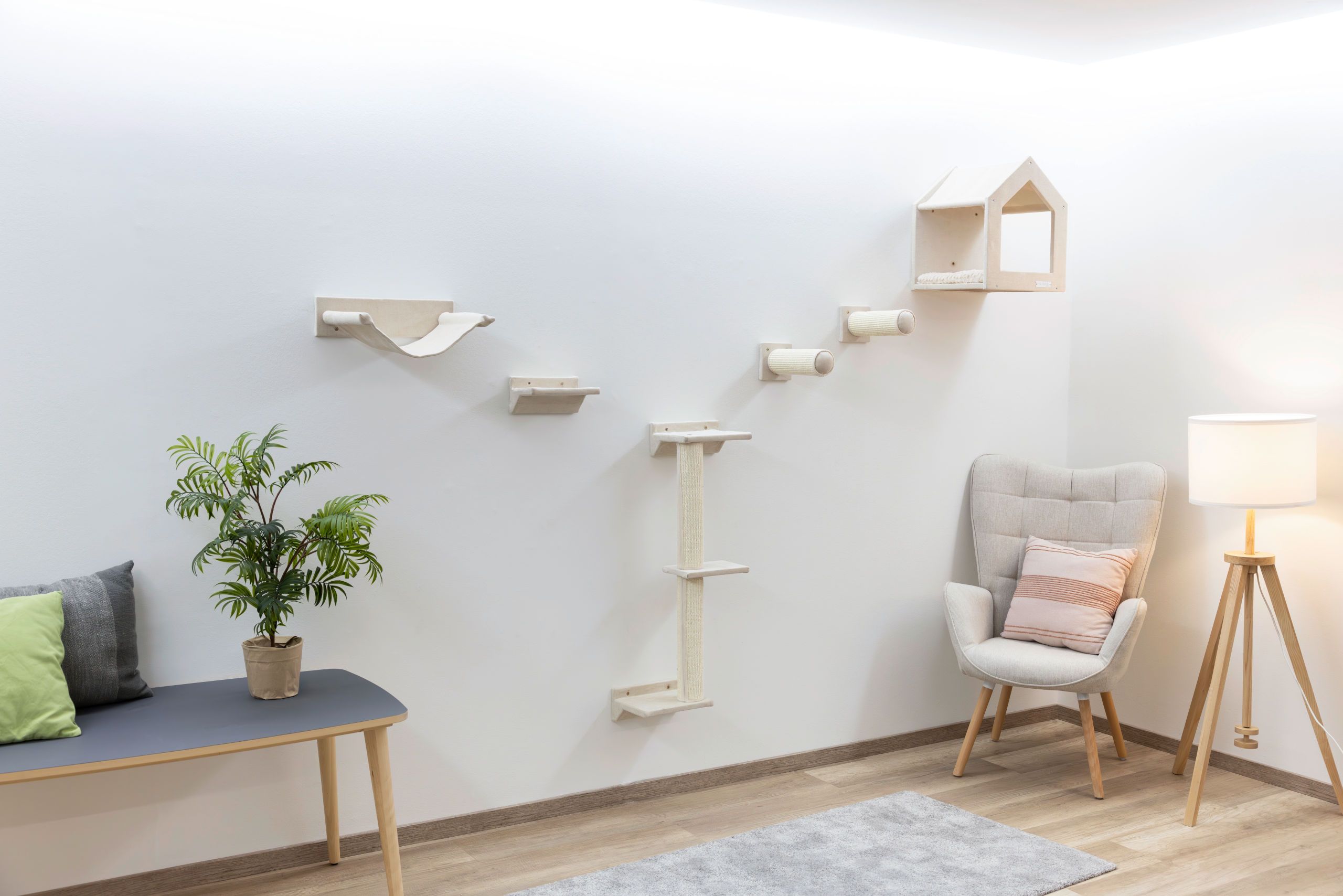 Kerbl Katzen-Kletterwand Monte Falco 10-teilig, beige