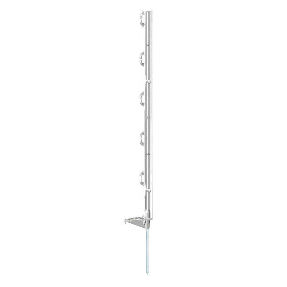 AKO Piquet en plastique Eco 70 cm, marche-pied unique (pack de 5), blanc