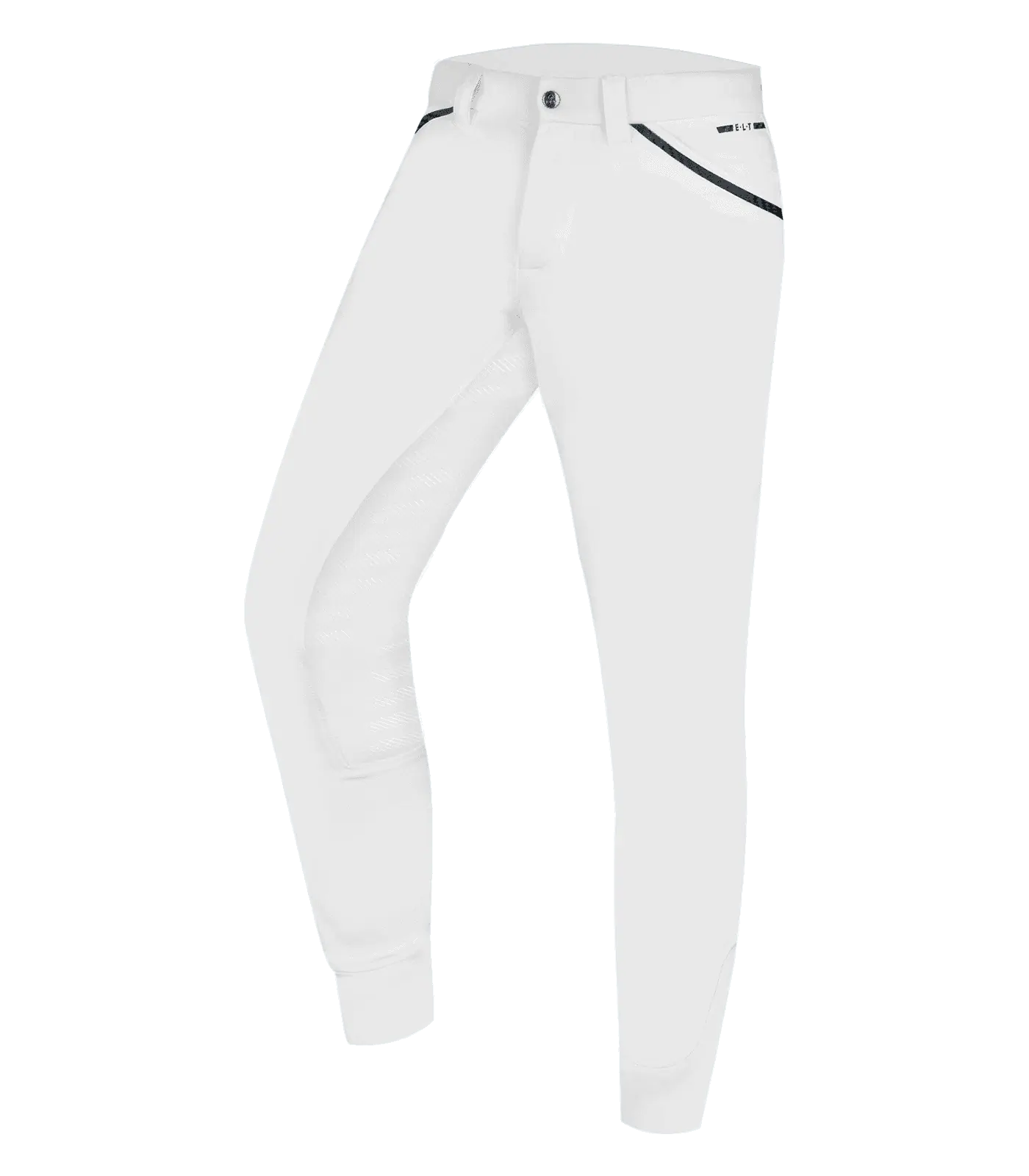 Pantalon d'équitation ELT Marc Silicone, hommes, fond intégral, blanc H56