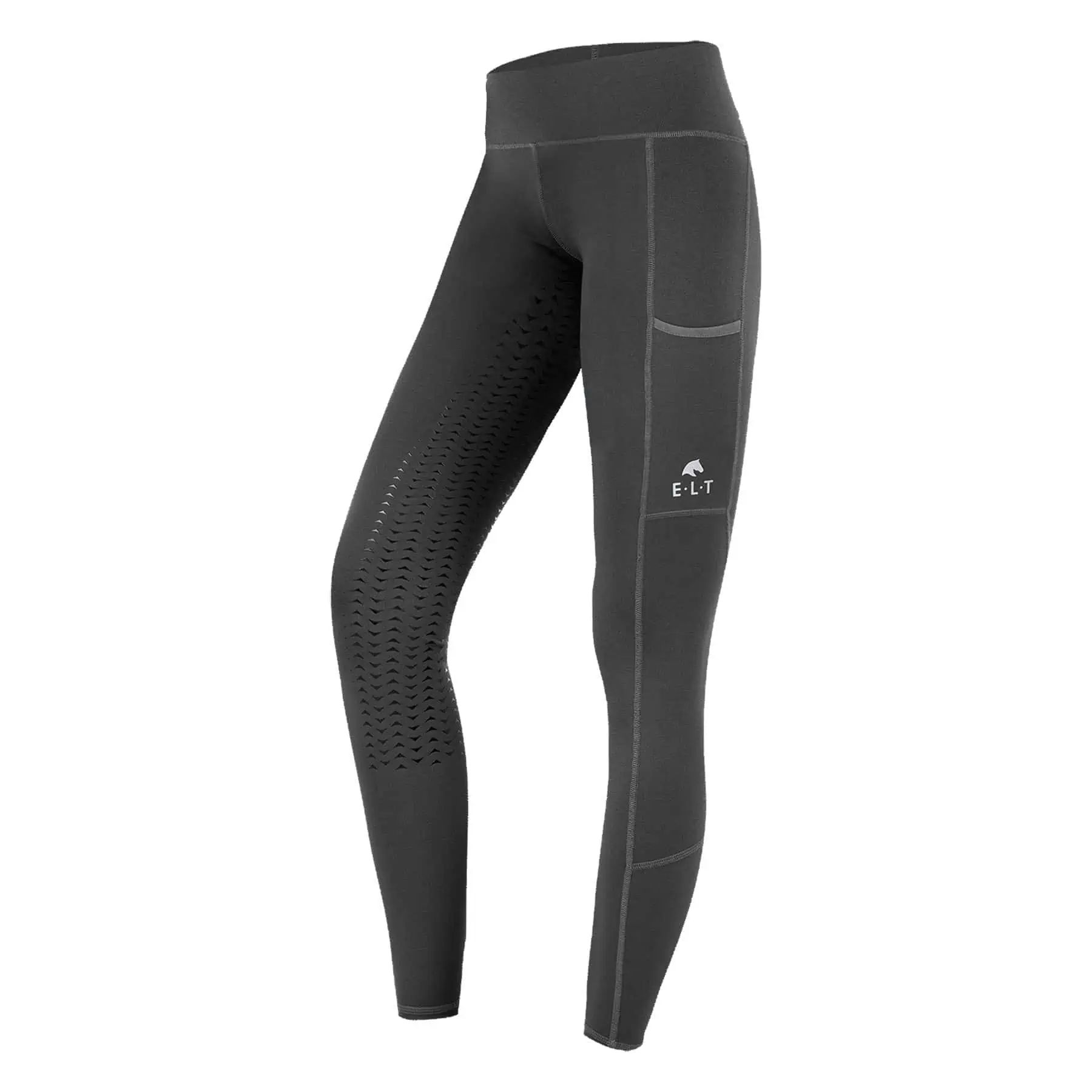 ELT Reitleggings Ella mit Silikon-Vollbesatz, atmungsaktiv, asphalt 140