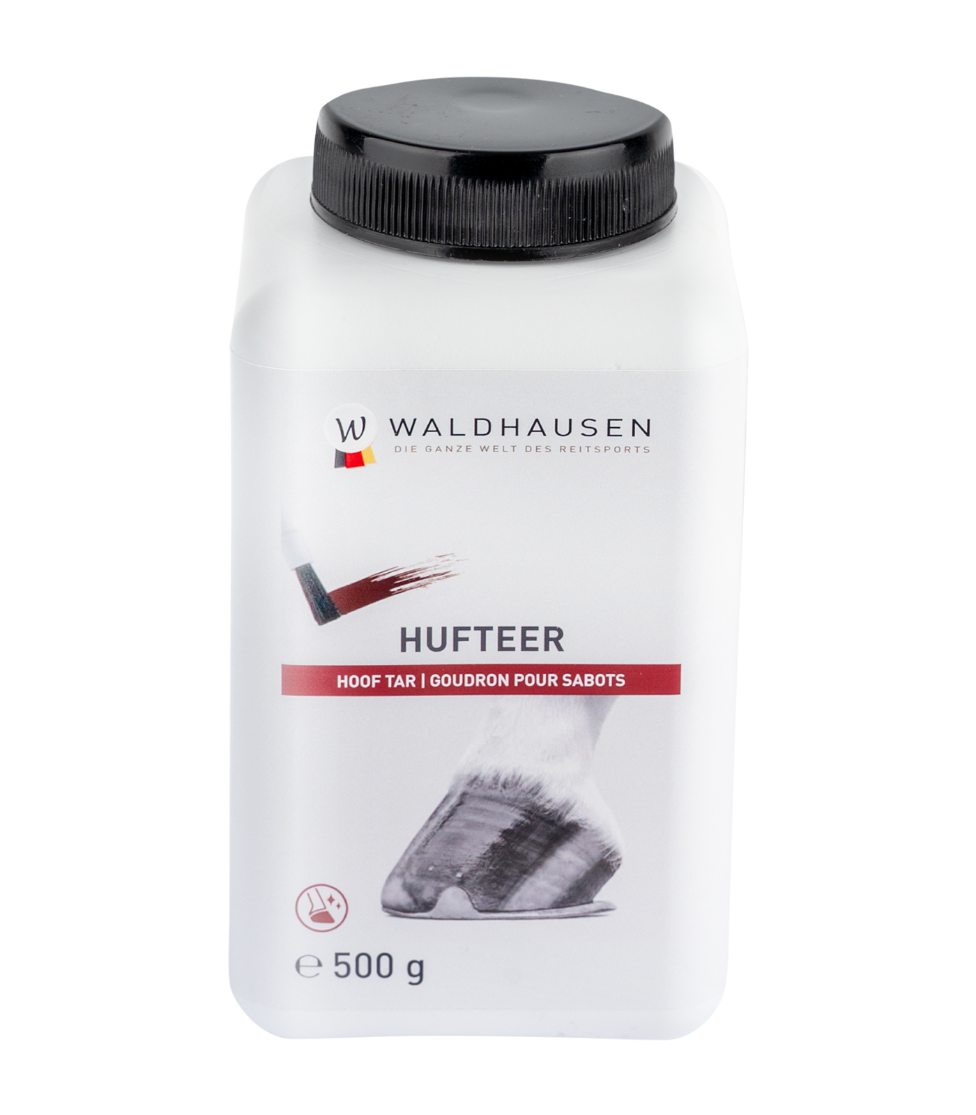 Waldhausen Hovtjära med pensel, 500 g, Hovskydd för häst