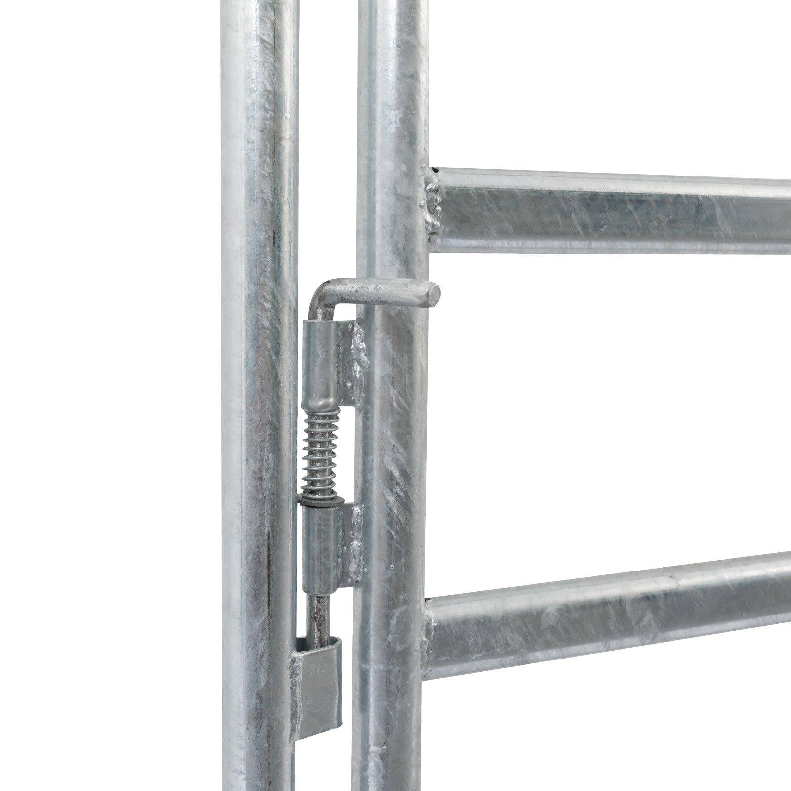 Set de 4 Barrière herbage pour moutons galvanisé Agrarzone 3,6 x 3,6 m avec porte pour box, détail, fermeture