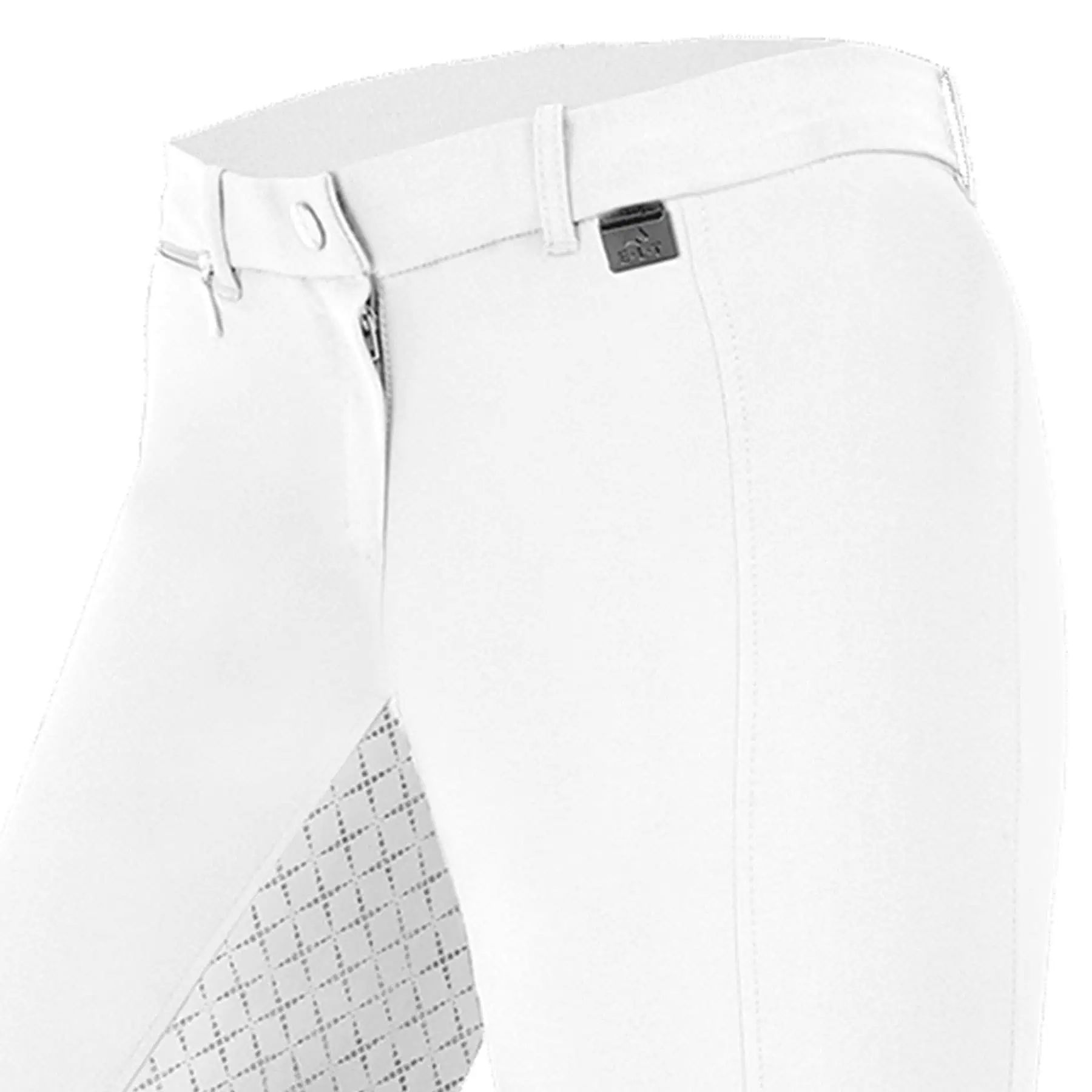 Pantalon d'équitation ELT Micro Sport en silicone, fond intégral, 44, blanc