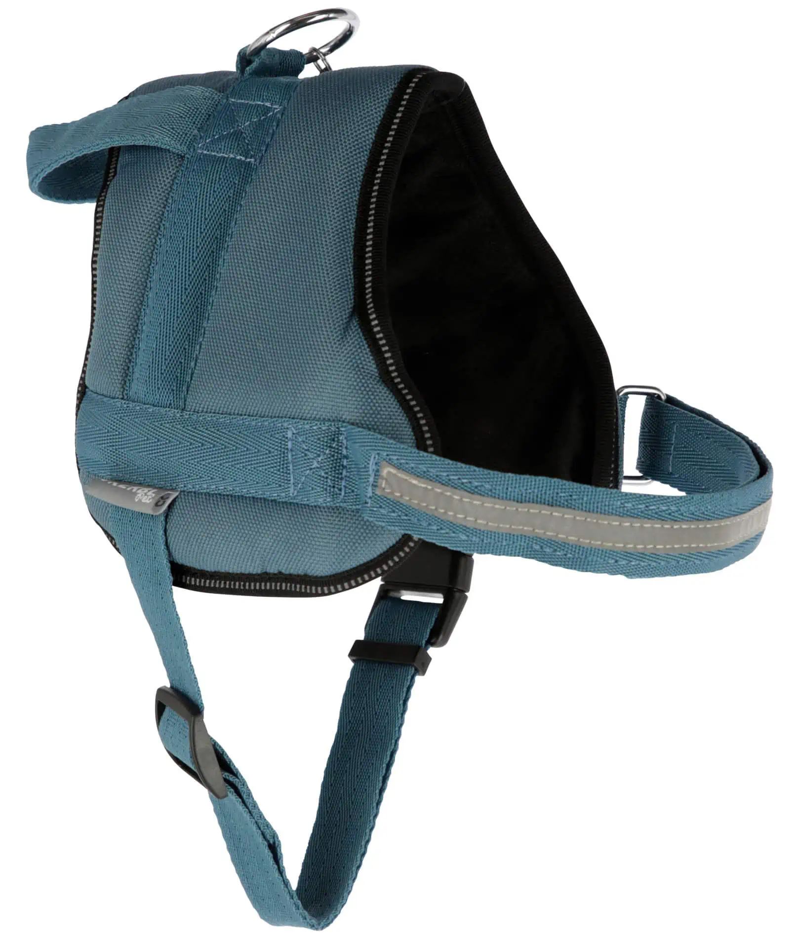 Kerbl Pet Hundsele Maestro 2.0, Petrolblå, med Identifieringsrör, 45-60 cm