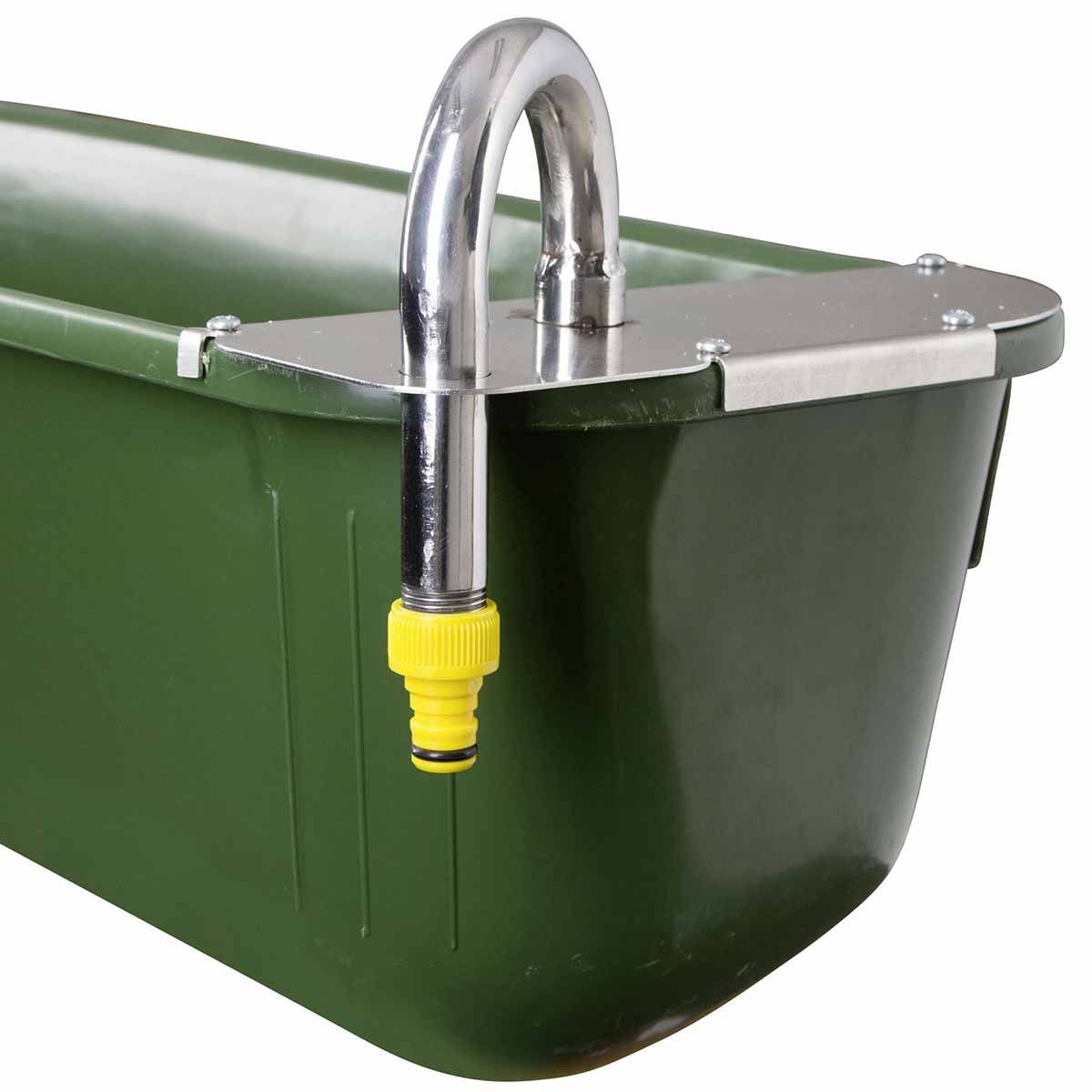 Kerbl Langfuttertrog mit Schwimmerventil, 42 Liter, Detailansicht, Ventil