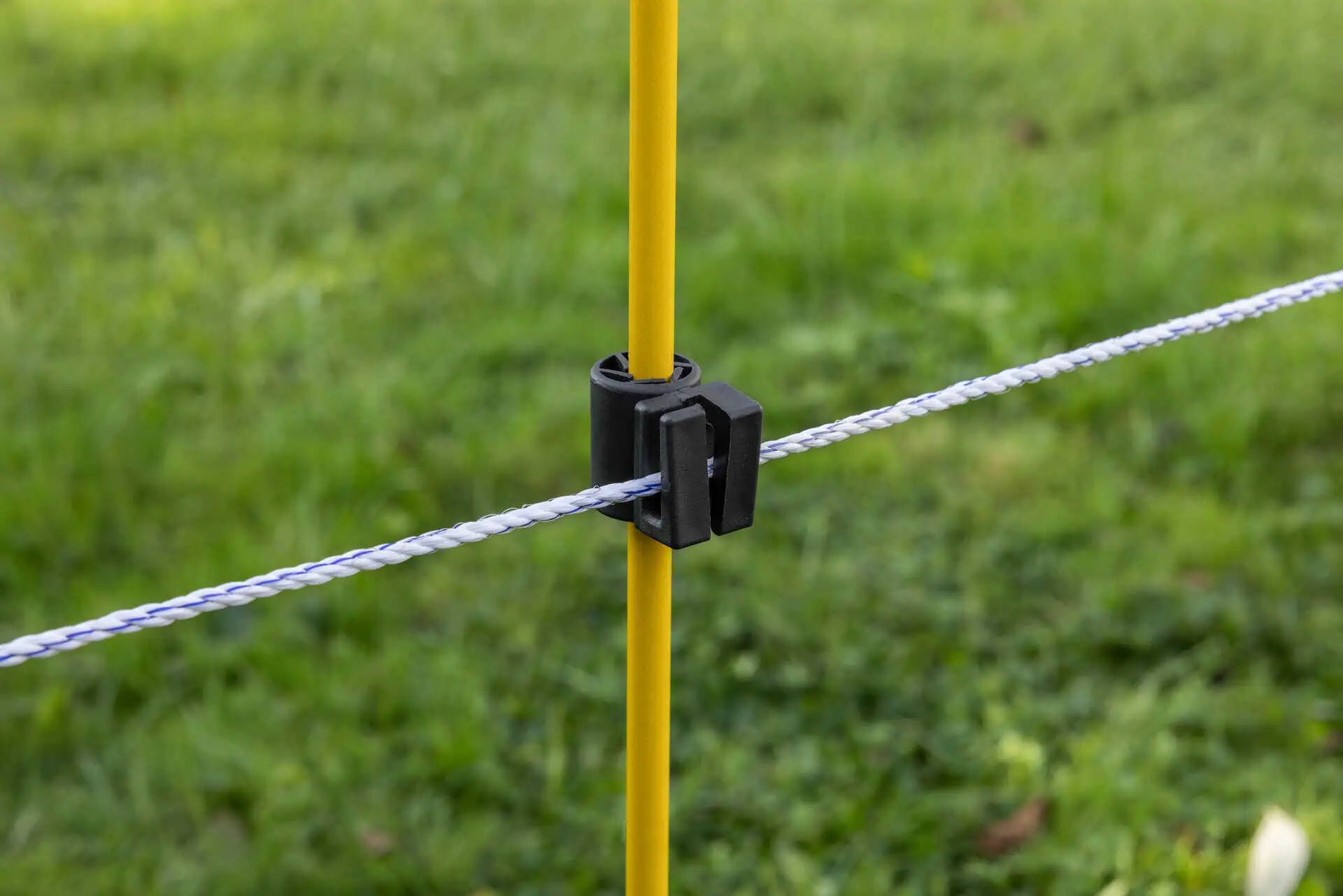 AKO Isolateur à enfoncer pour poteaux, Ø 6-12 mm, 25 pièces, en utilisation, au pré