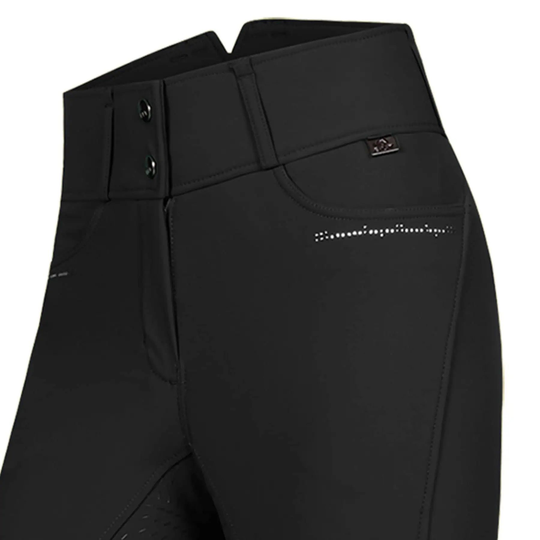 Pantalon d'équitation ELT Mathilda Glam High Waist Fond Silicone, noir D42