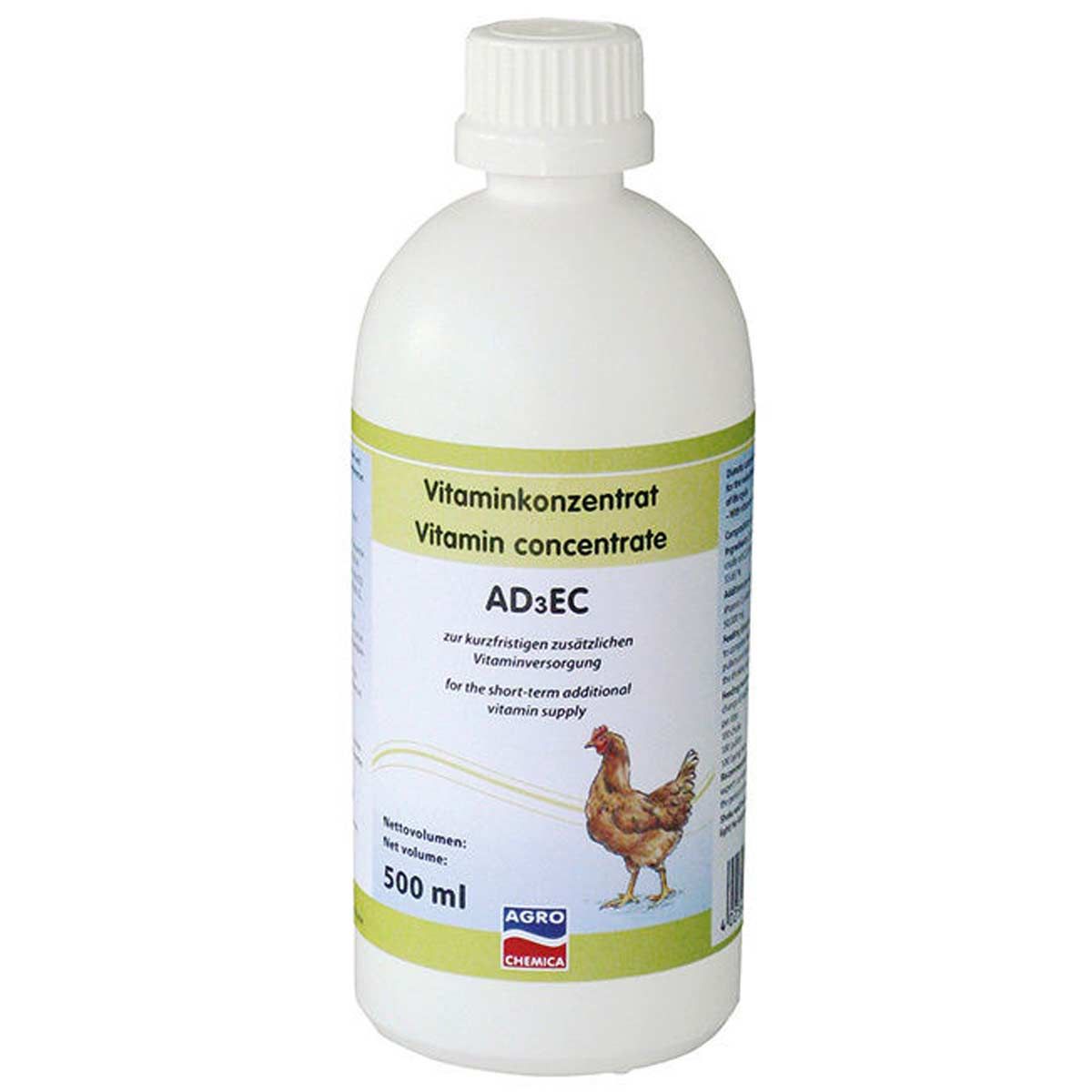 AD3EC Concentrato Vitaminico Pollame, per Galline Ovaiole e Pollastre, 500 ml
