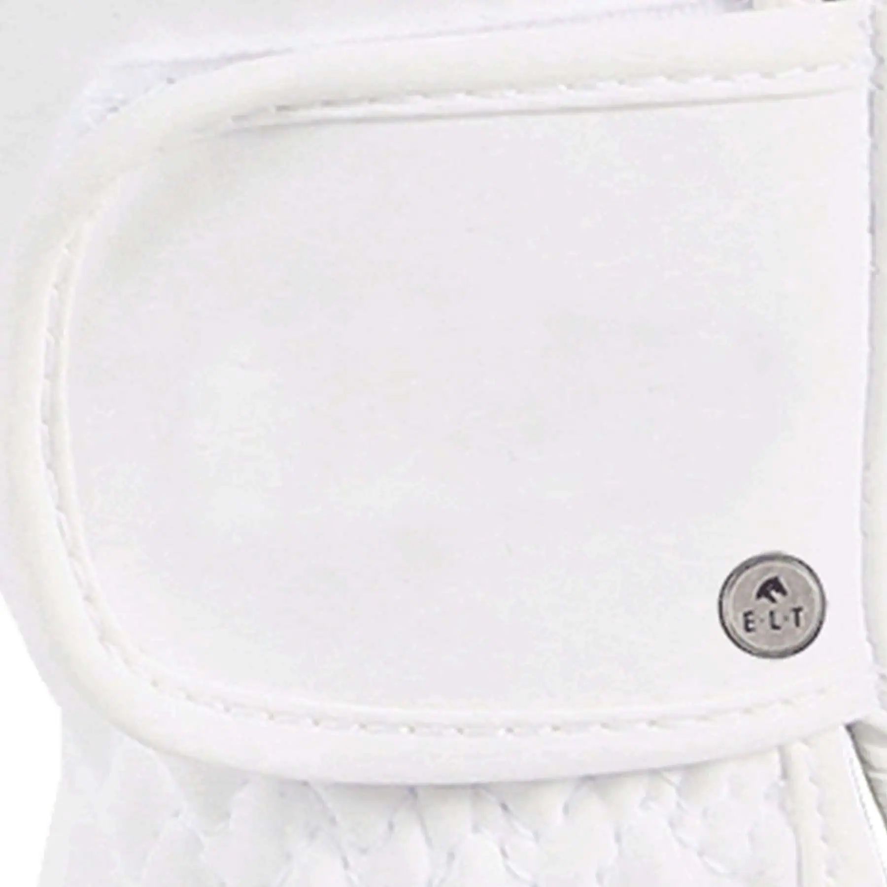 Gant d'équitation ELT Le Polyvalent, aspect daim, fermeture scratch, blanc, L