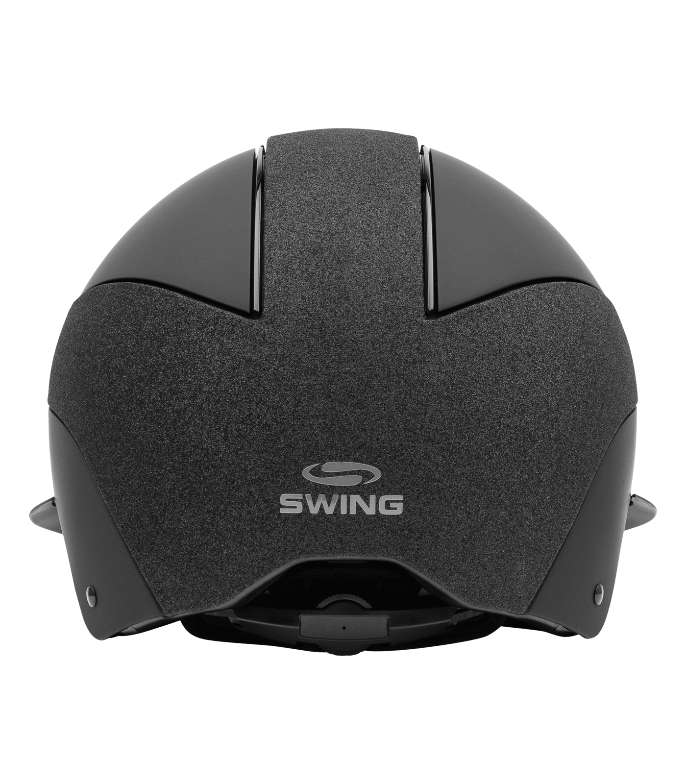SWING Casque d'équitation H24 Lady shine, grande visière, noir mat, vue arrière