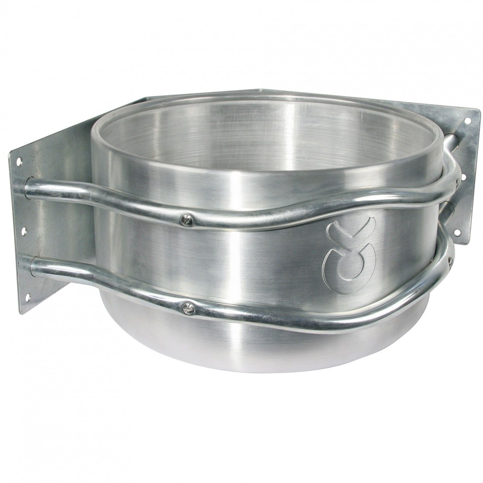 Kerbl Mangeoire en aluminium ronde montage d'angle 18 L