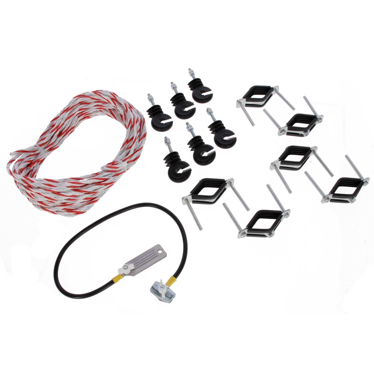 Kerbl Electric Kit for Fence Gates, with Insulators & Rope, what's included