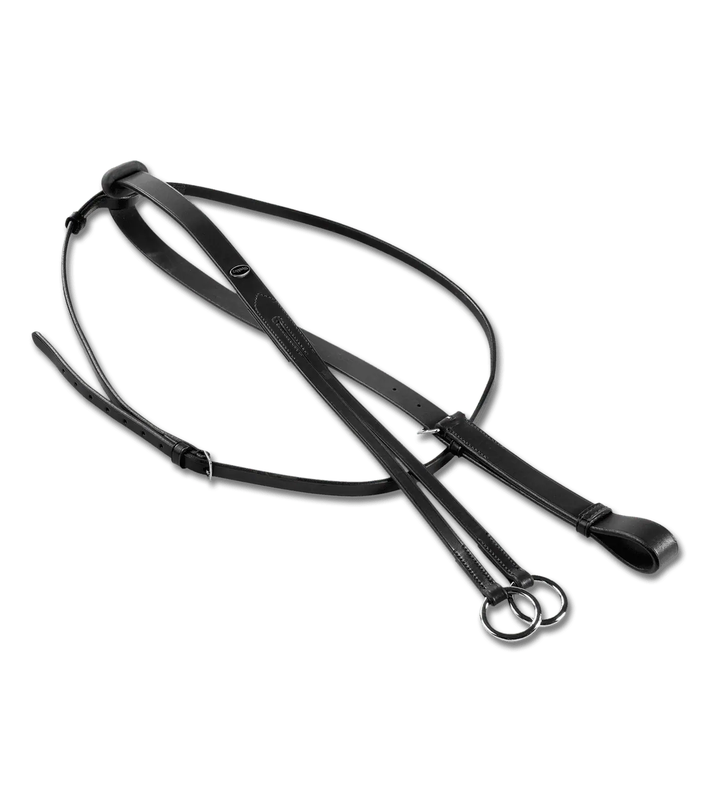 Martingale STAR Cheval, noire – étroite & plate avec butoirs, Full