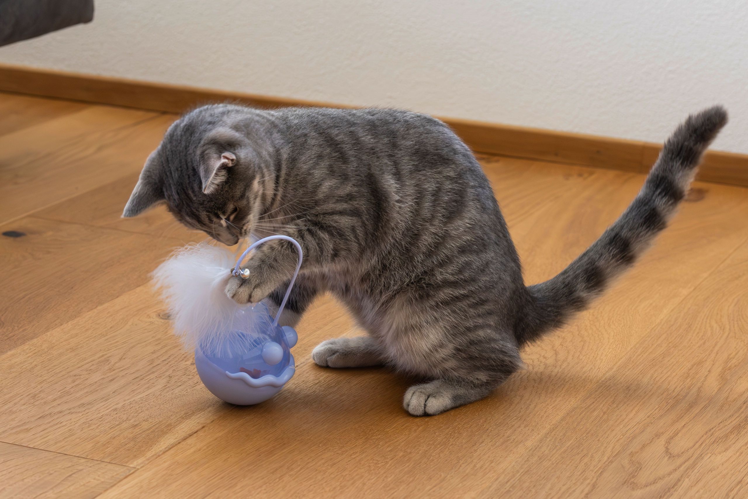 Kerbl Snackball Fisch für Katzen, befüllbar, flieder