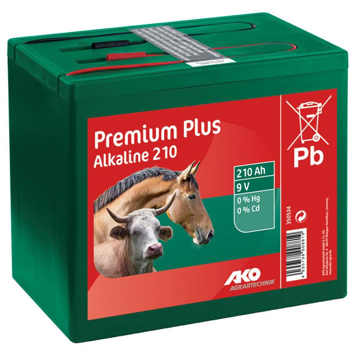 AKO Batterie sèche alcaline 9V pour clôture électrique 55-210Ah, 210 Ah