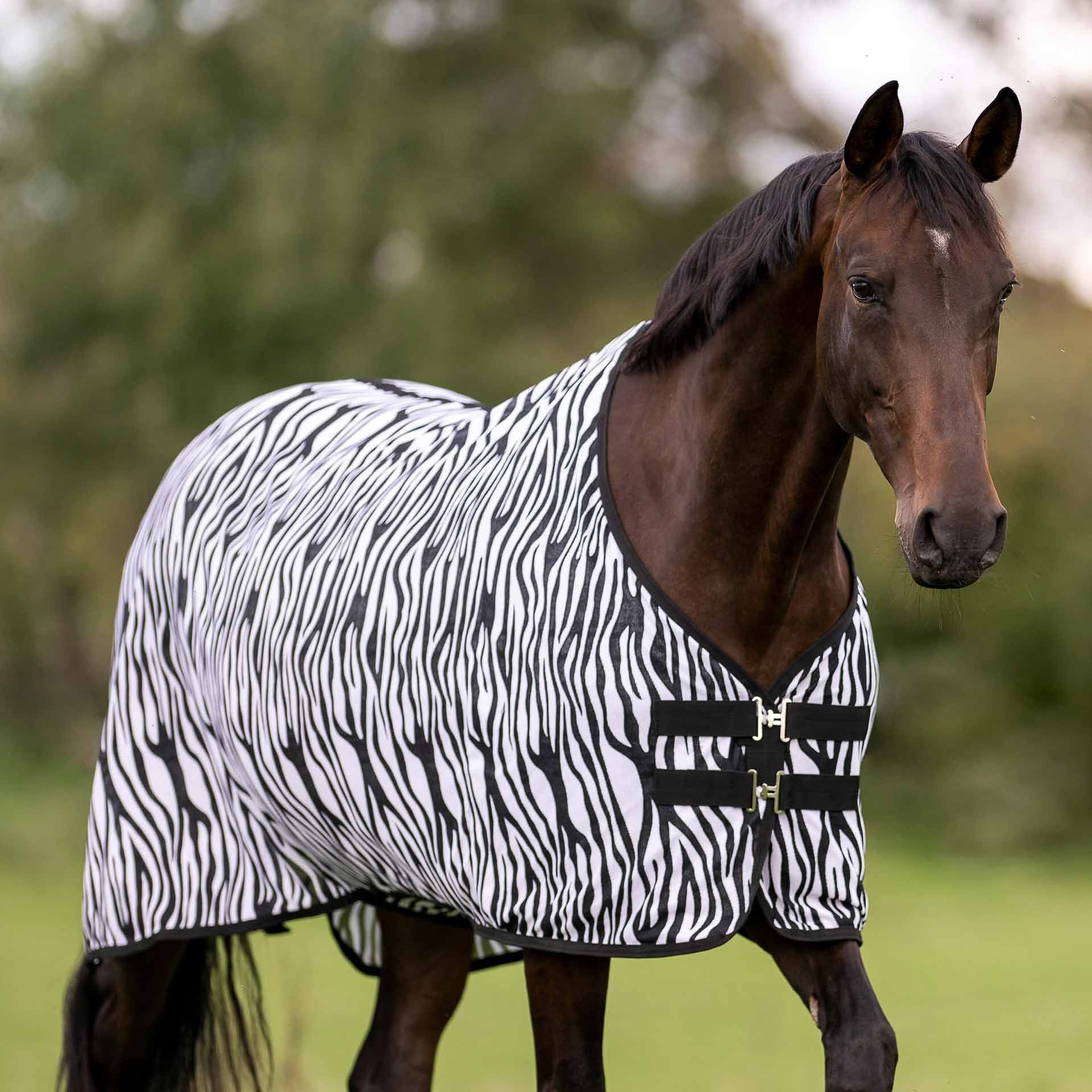 BUSSE Pătură antimuște COMFORT FLEXI ZEBRA, model zebrat, vedere laterală