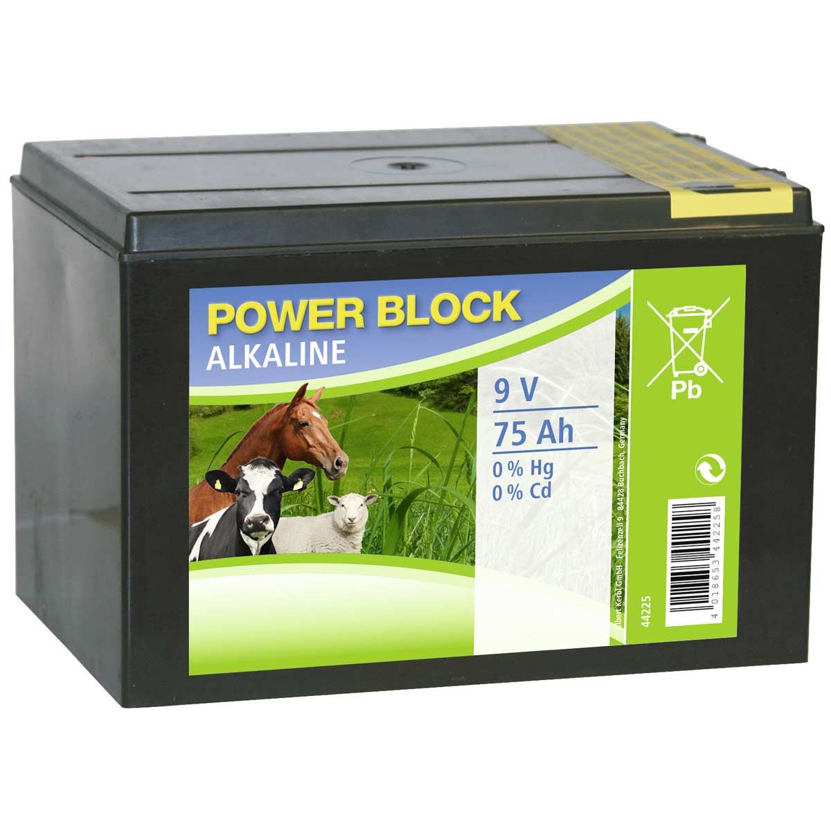 Batterie AGM pour clôture électrique 9V 75Ah