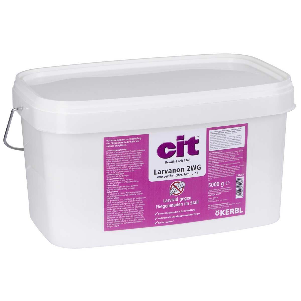 Cit Larvanon 2 WG Larvizid, wasserlösliches Granulat gegen Fliegenlarven, 5 kg