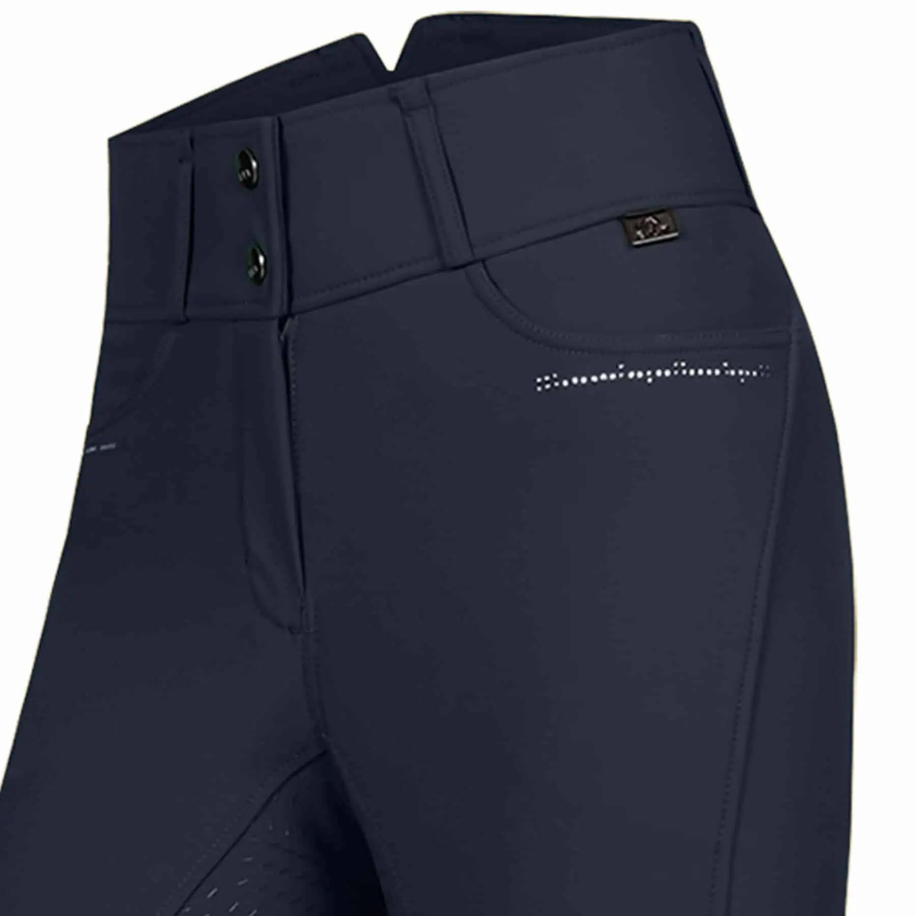 Pantalon d'équitation ELT Mathilda Glam High Waist Fond Silicone, bleu foncé D44
