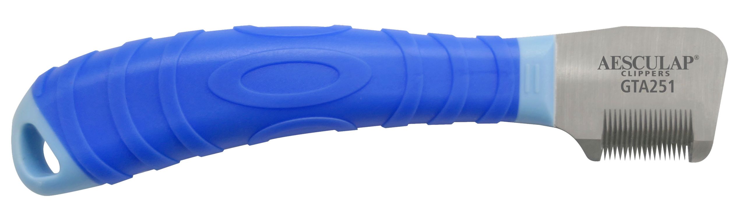 Aesculap Trimmmesser Hund für Unterfell und Drahthaar, fein 150 mm, 17 Zähne, blau
