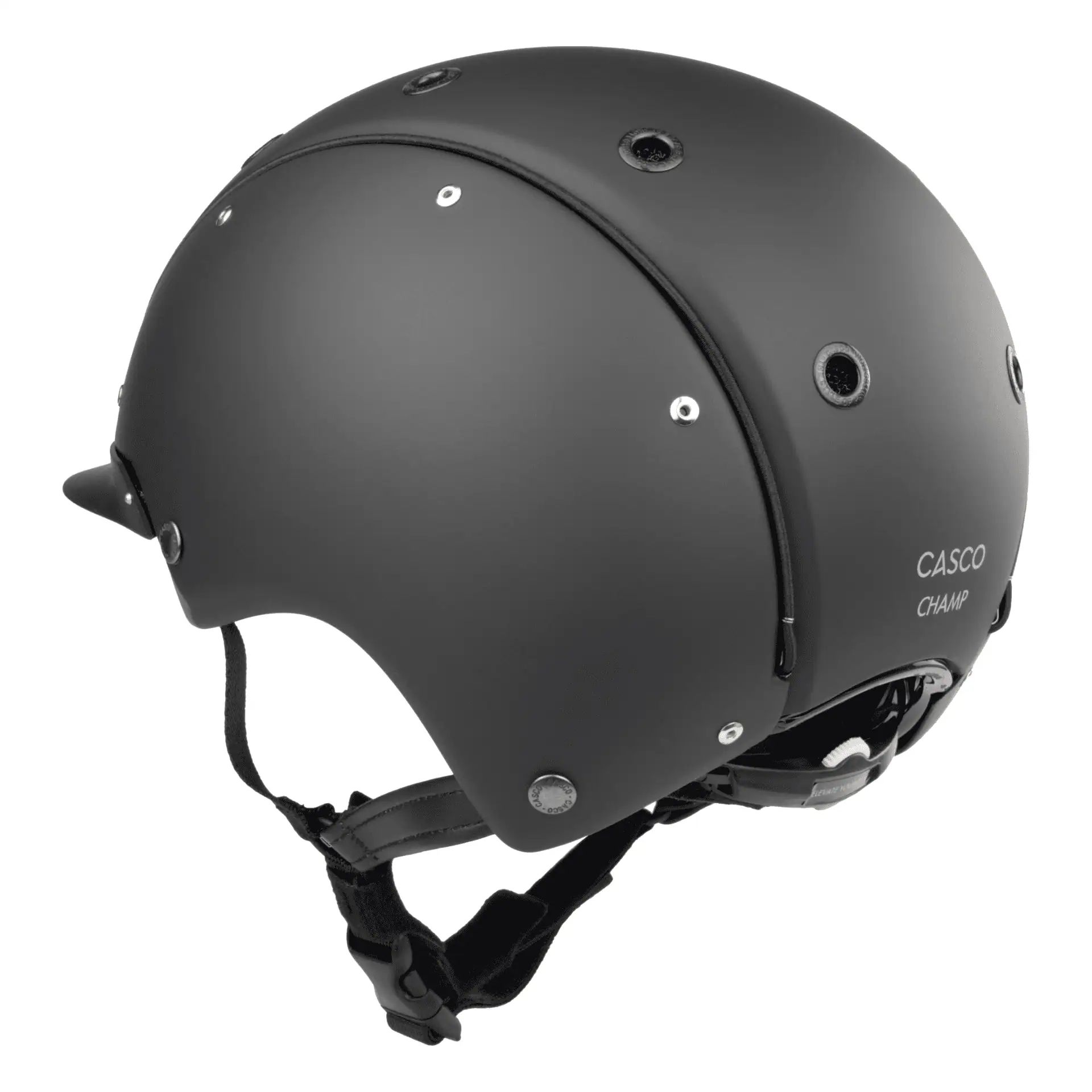 Casque d'équitation Casco Champ Precision avec boîte de rangement, prime noir, 56-58
