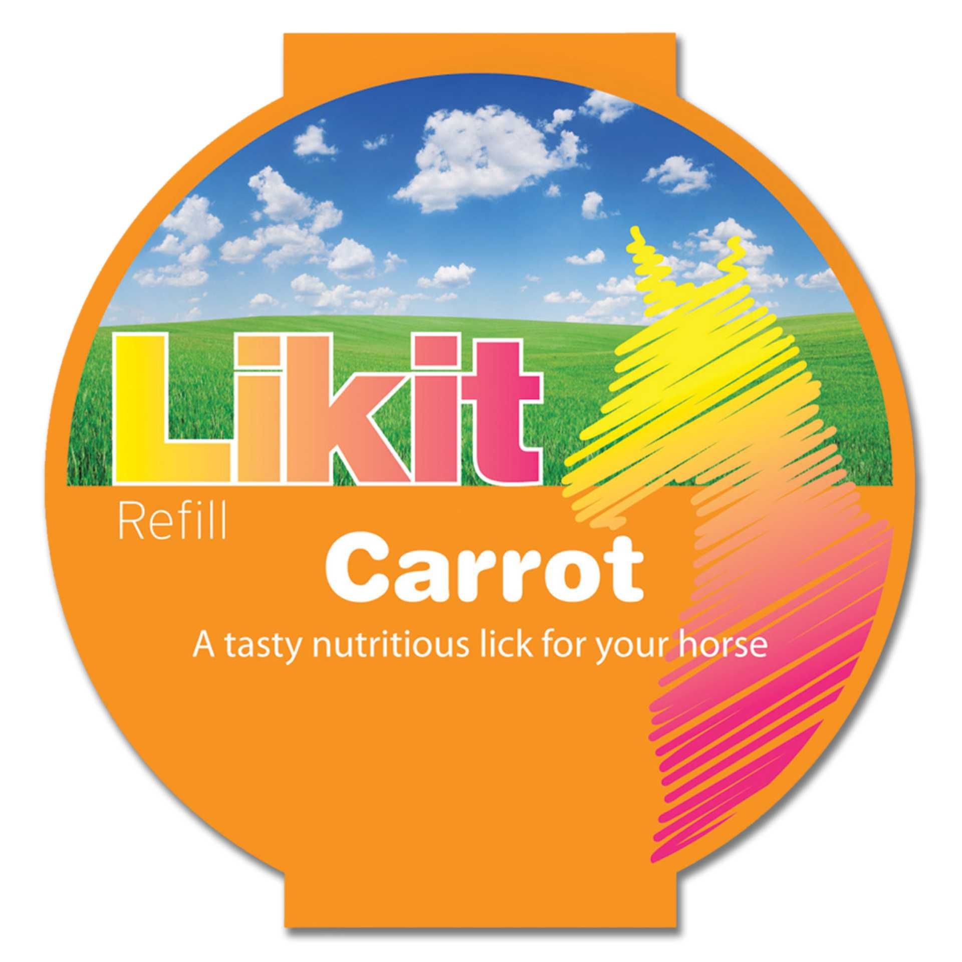 Likit Recharge Cheval 625 g, Carotte, pour support & Boredom Breaker, étiquette