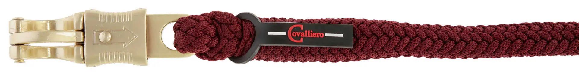 Longe Classy Covalliero, longe robuste pour cheval avec mousqueton, merlot avec mousqueton de sécurité